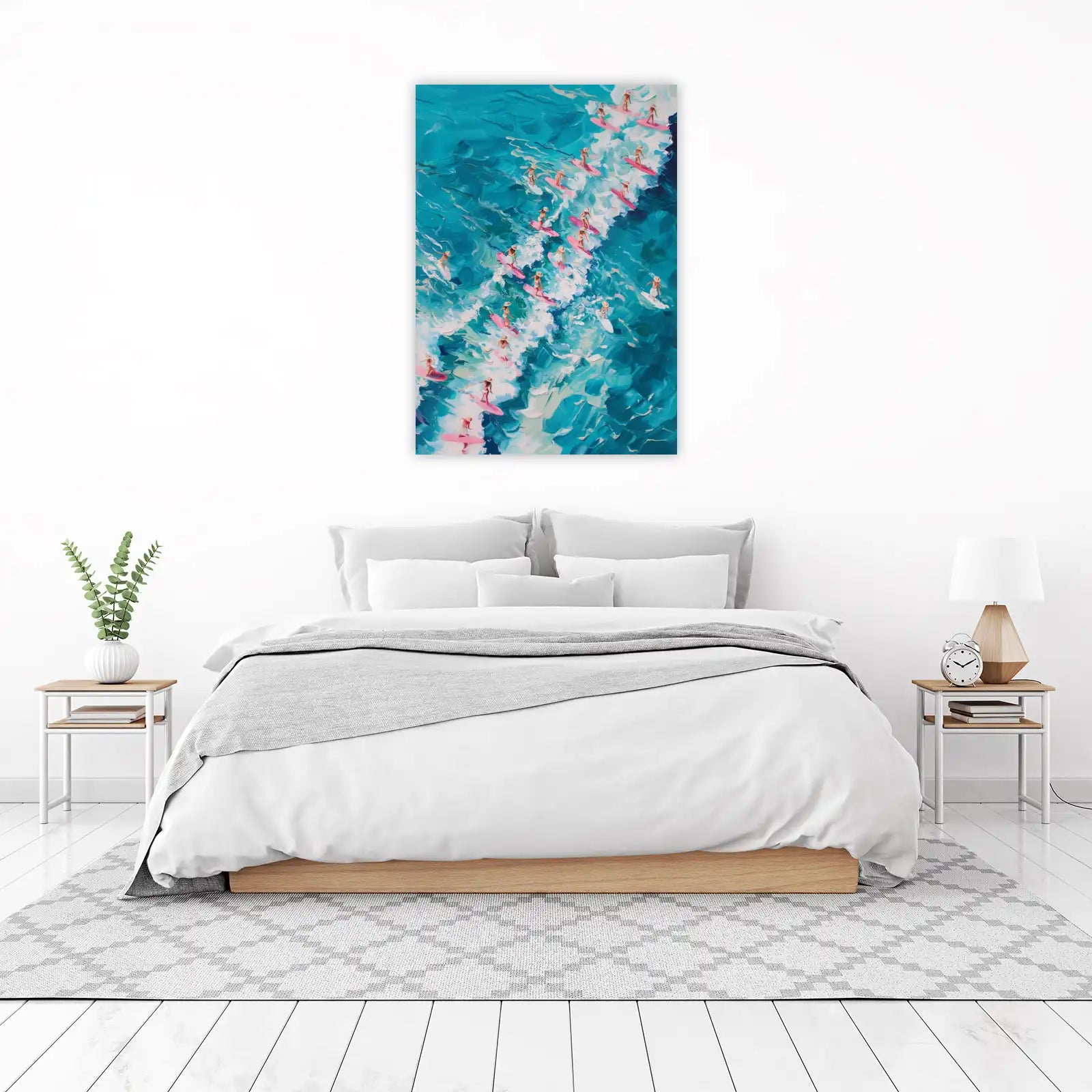 Surfing Girls Ocean Vibes Wall Art