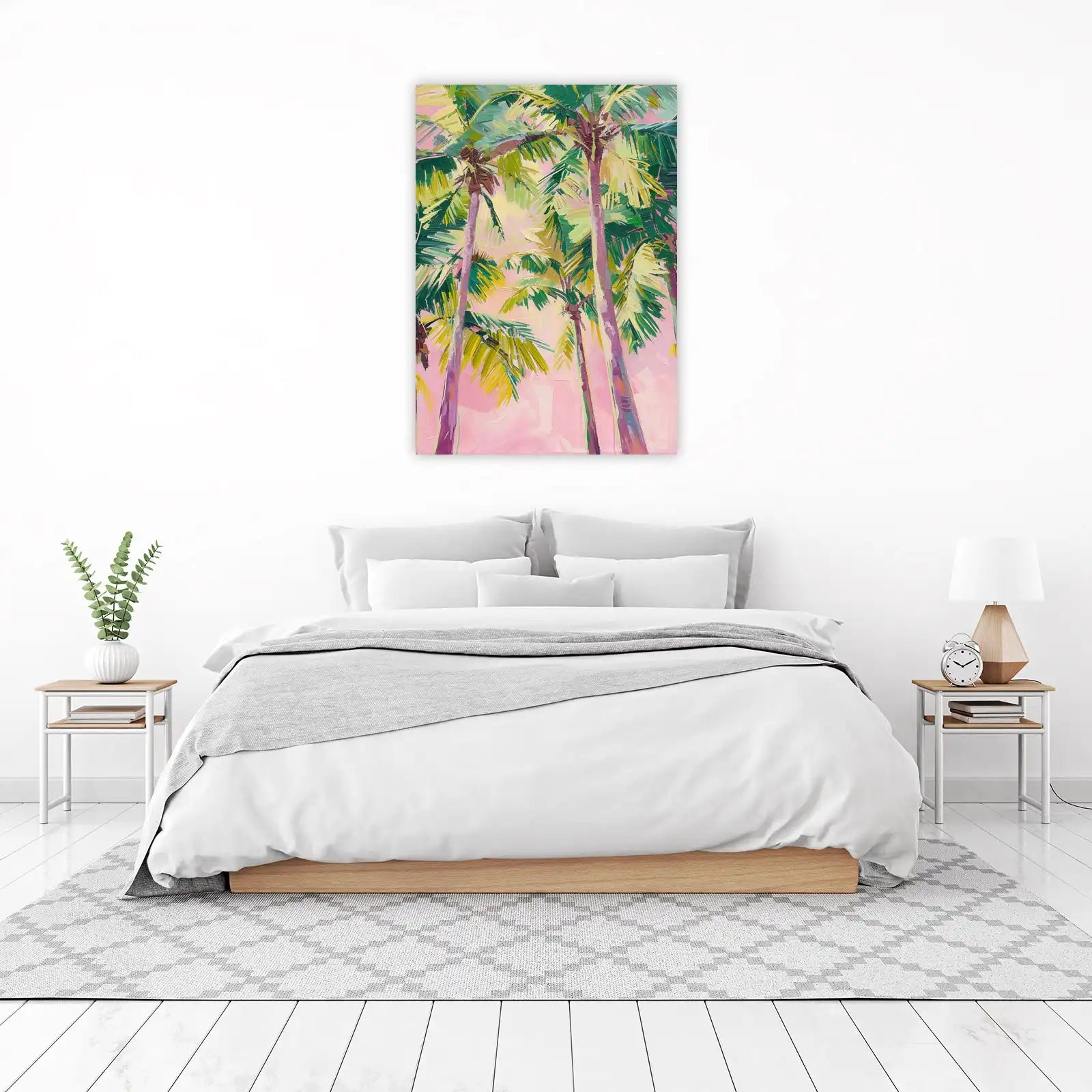Vibrant Palm Trees Impressionist Wall Art