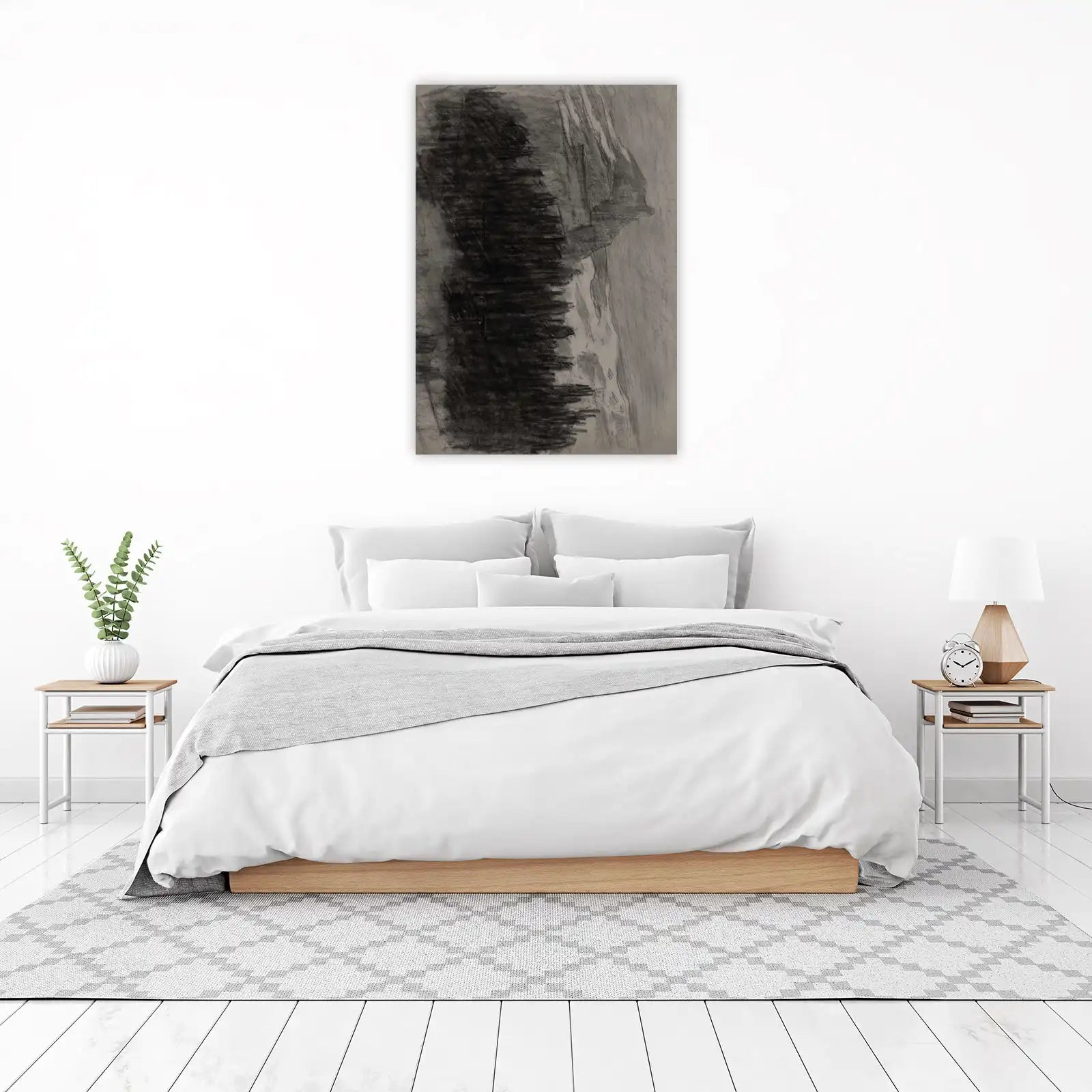 Abstract Charcoal Landscape Wall Art