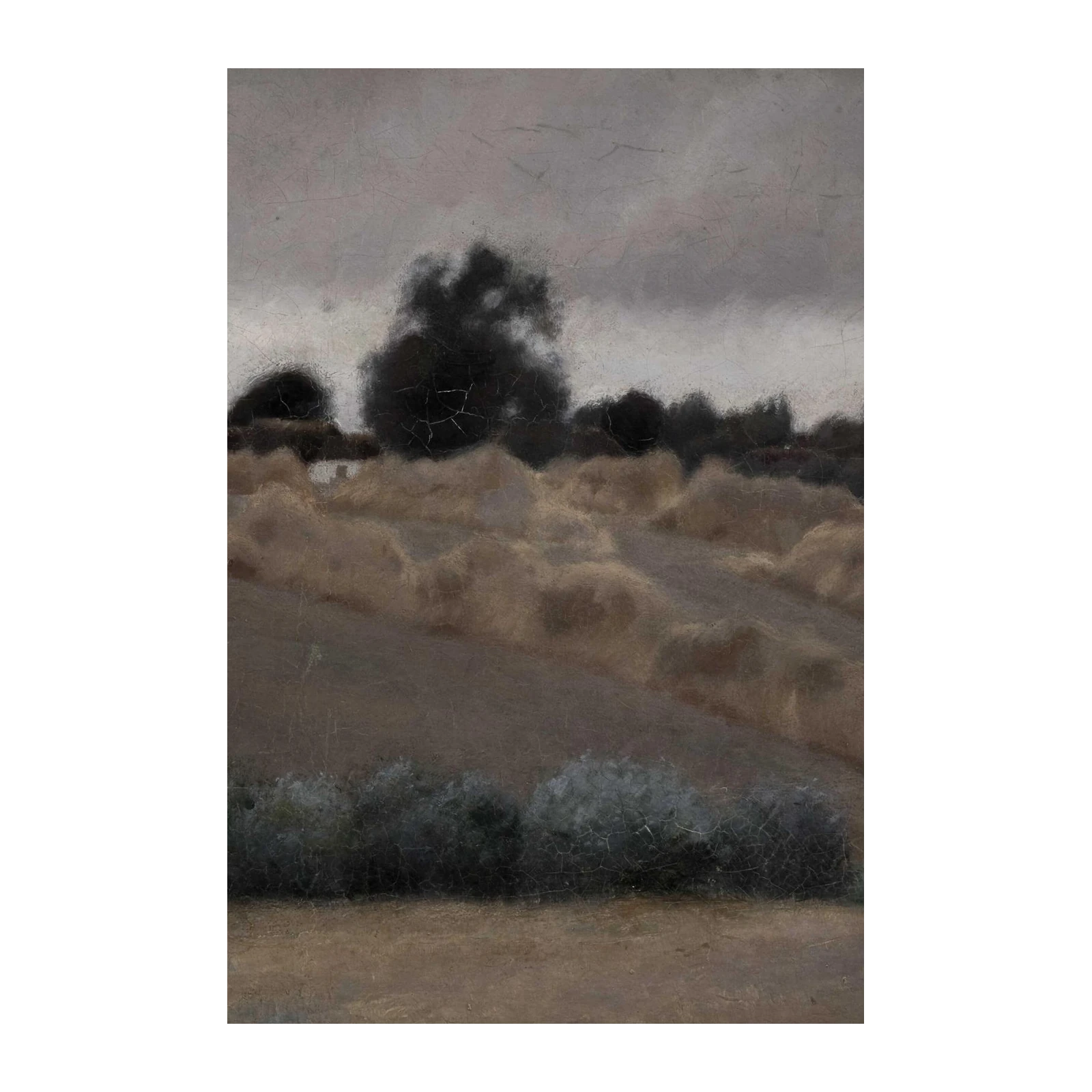 Vintage Haystack Field Wall Art