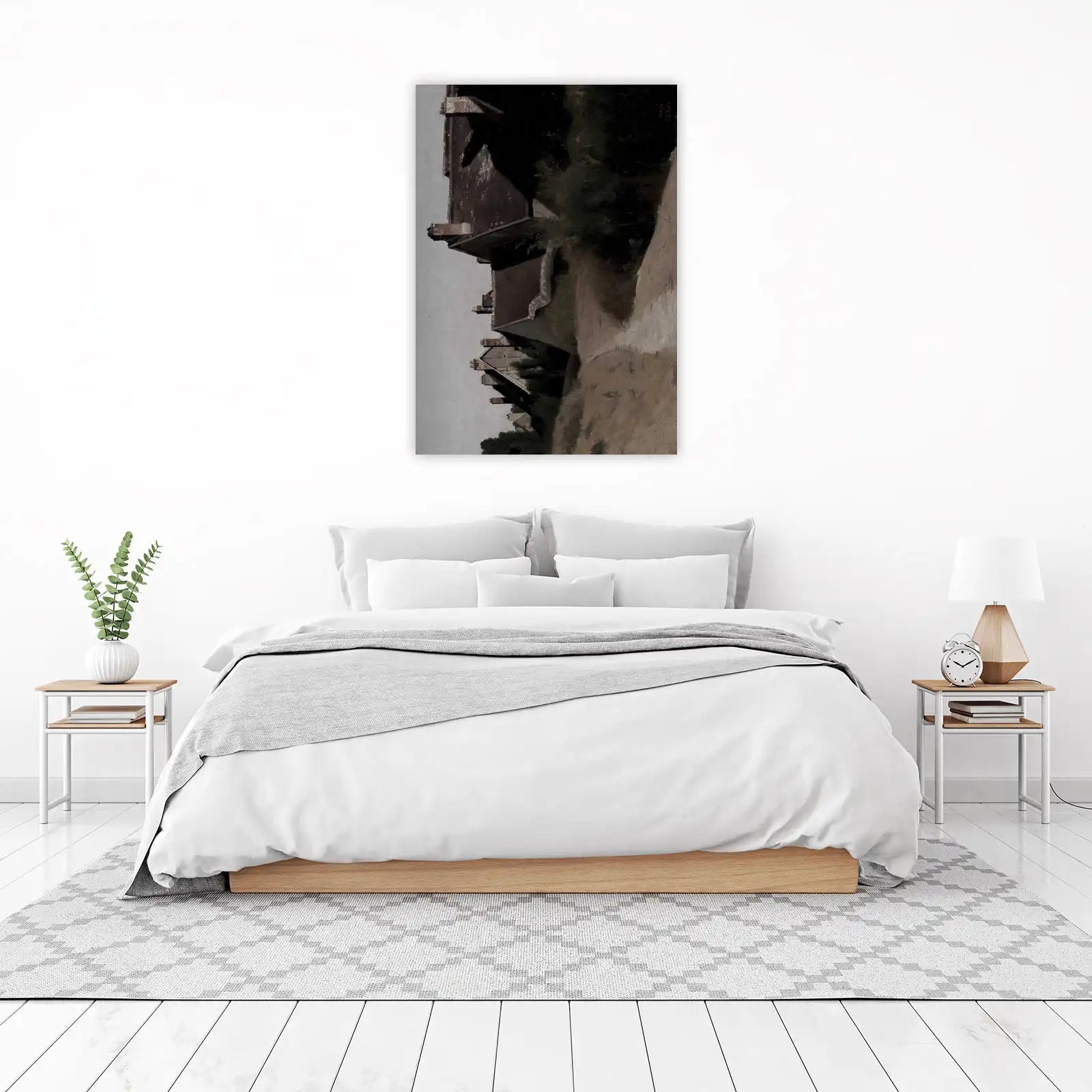 Rustic Village Scene Wall Art