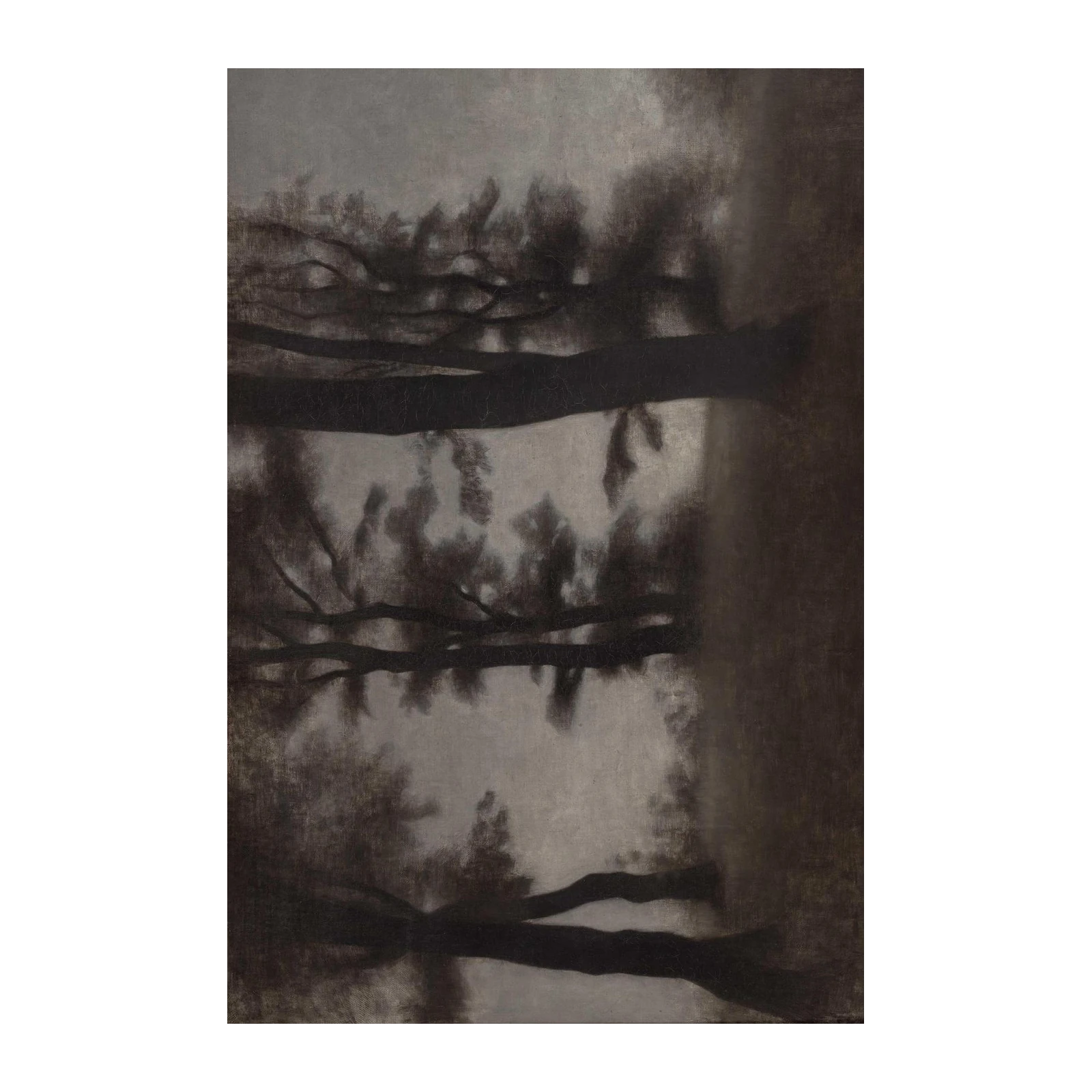Dark Forest Abstract Trees Wall Art