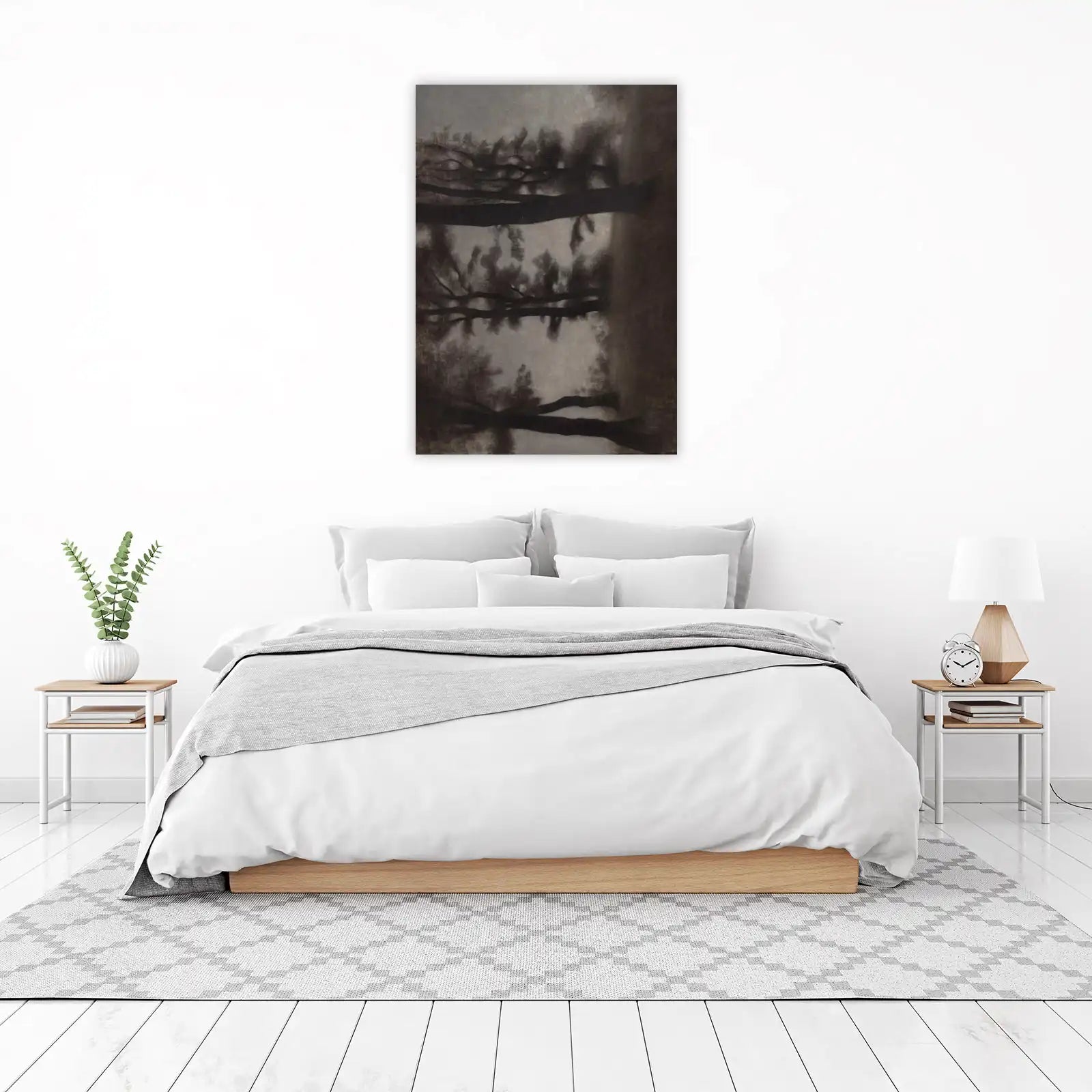 Dark Forest Abstract Trees Wall Art