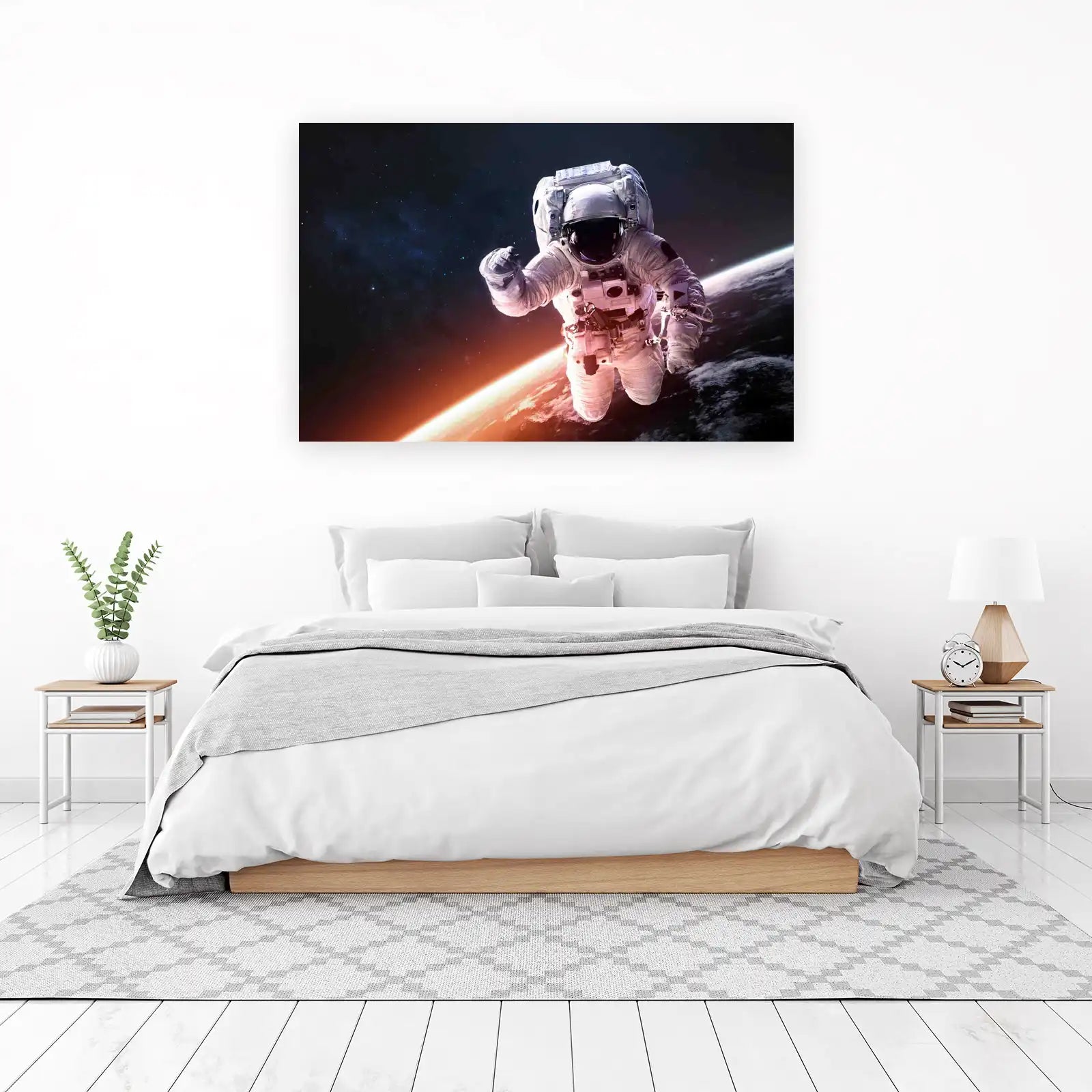 Astronaut Over Earth Wall Art