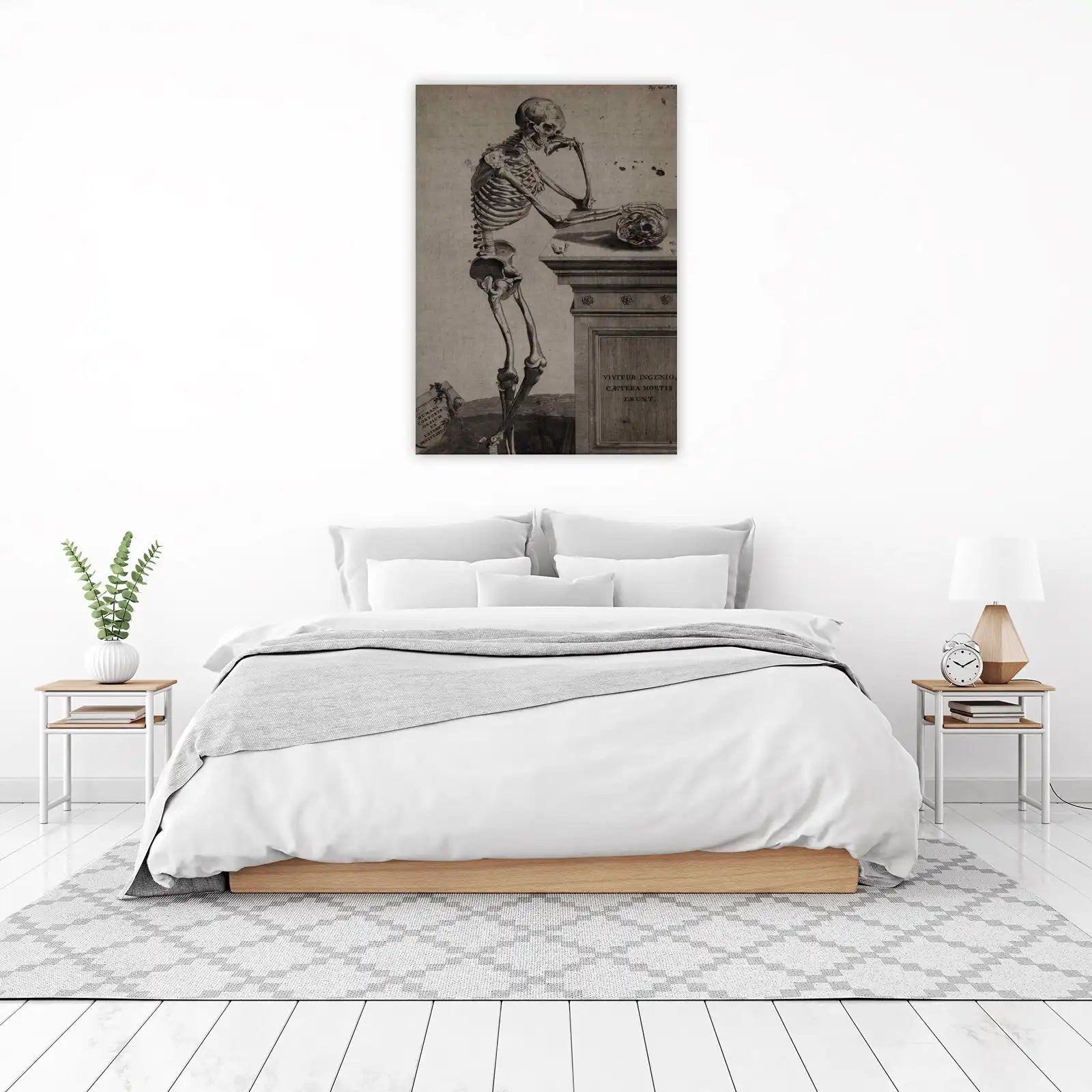 Vintage Anatomical Skeleton Thinking Wall Art