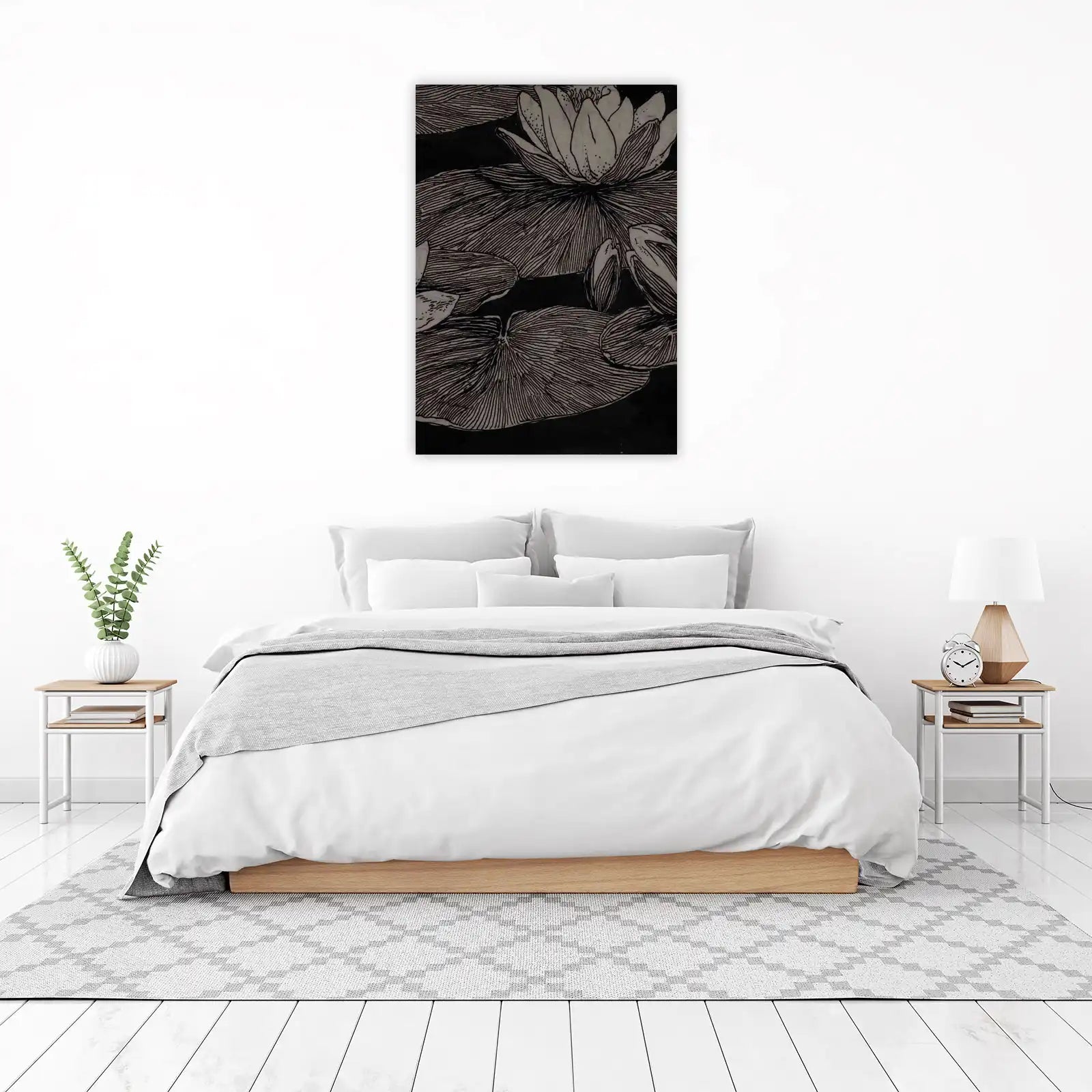 Monochromatic Lily Pad Art Wall Art