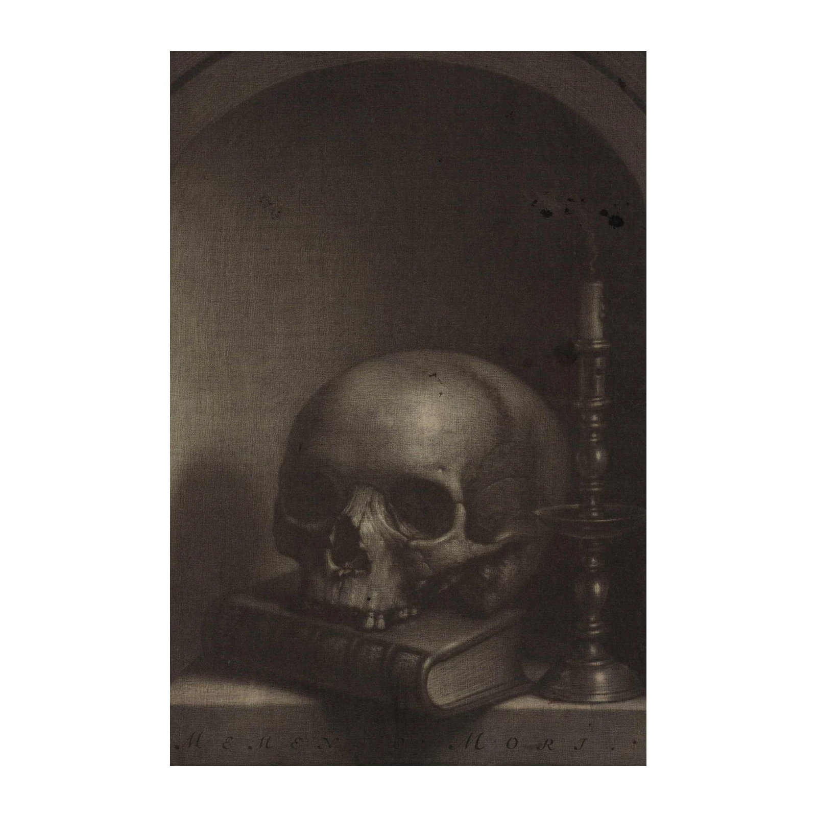 Vanitas Skull & Candlelight Dark Academia Wall Art