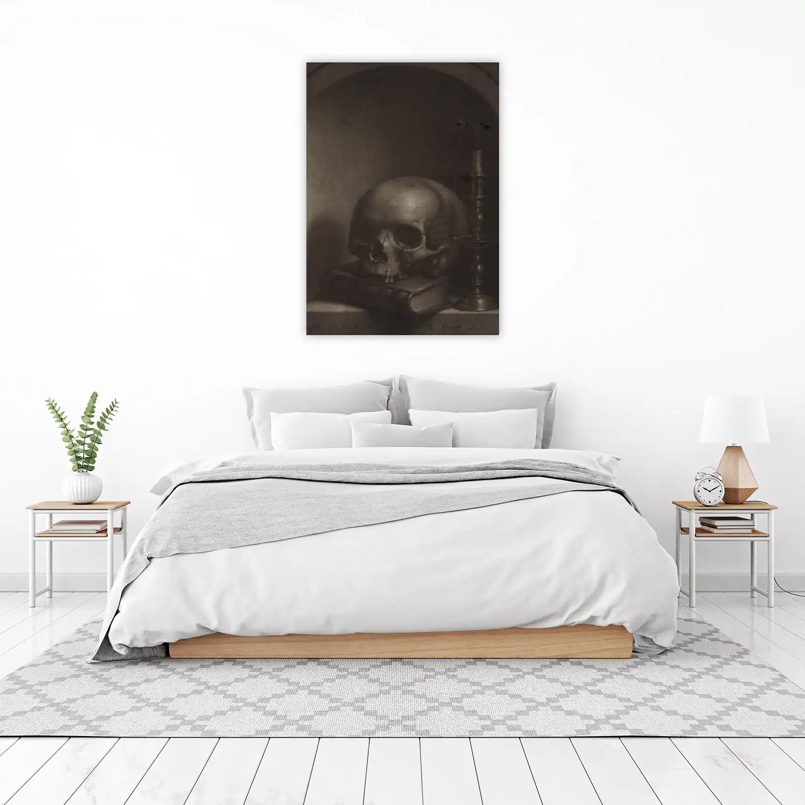 Vanitas Skull & Candlelight Dark Academia Wall Art