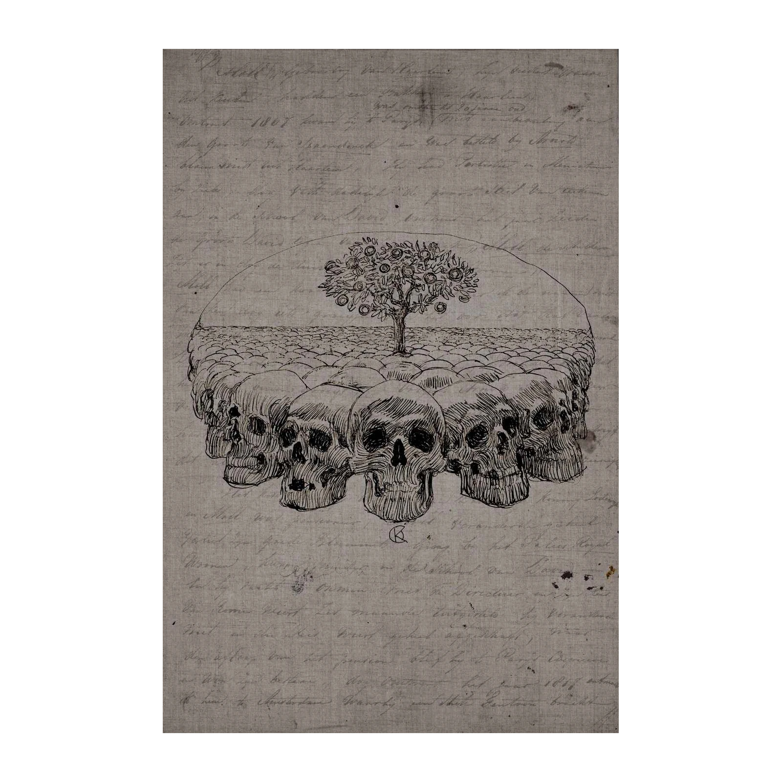 Gothic Skulls & Tree of Life Wall Art