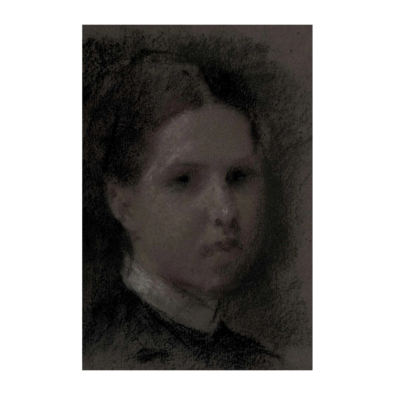 Vintage Portrait Charcoal Sketch Wall Art