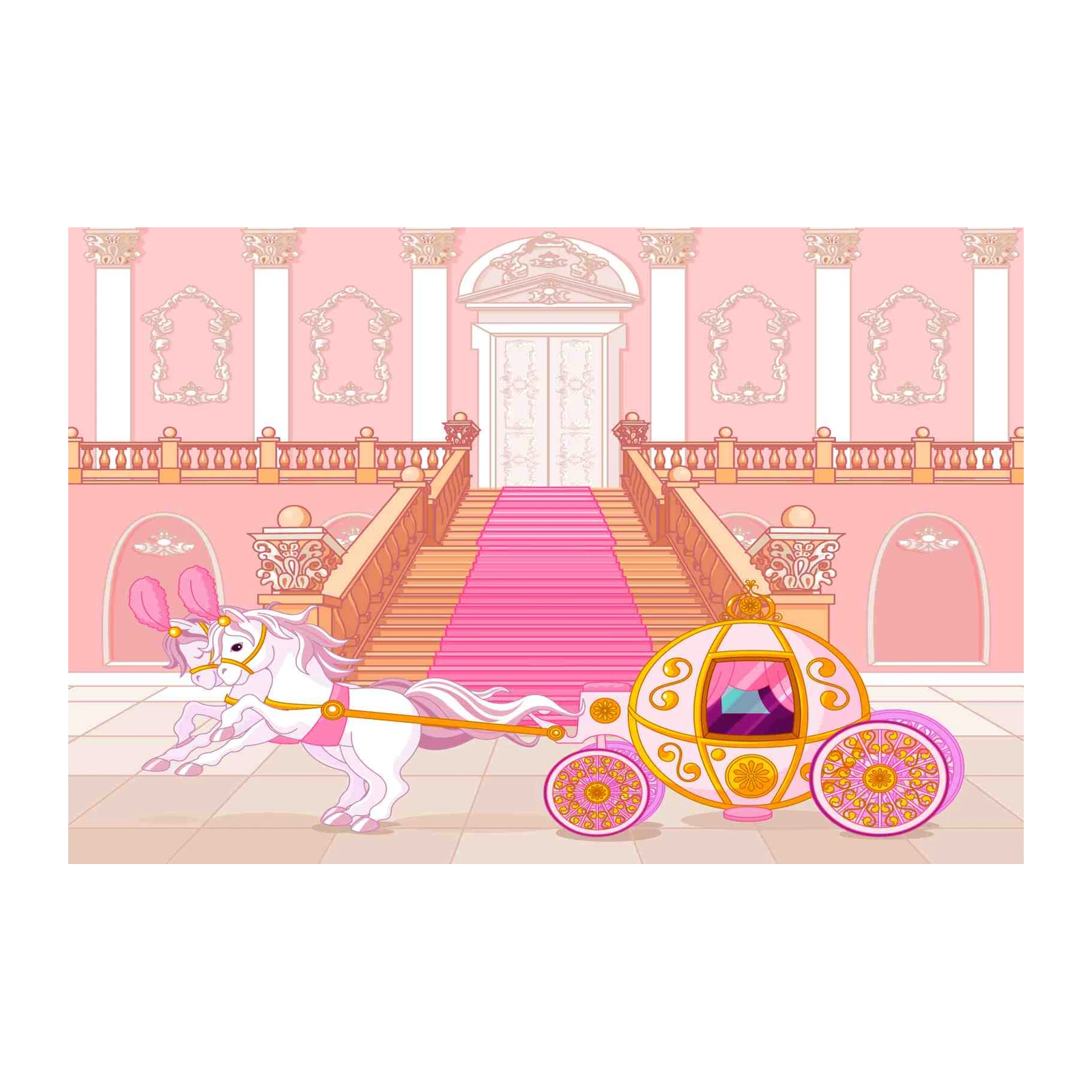 Enchanting Princess Carriage Wall Art