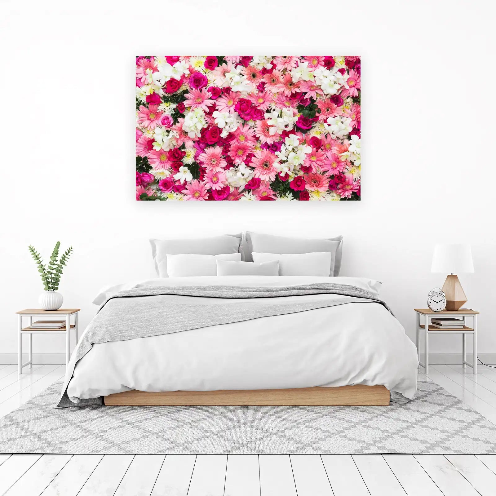 Vibrant Pink Floral Symphony Wall Art