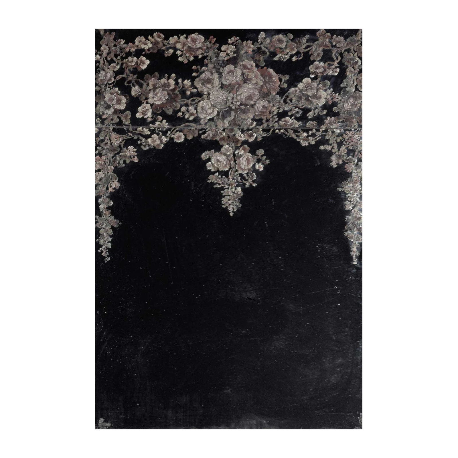 Elegant Floral Arch Black Wall Art