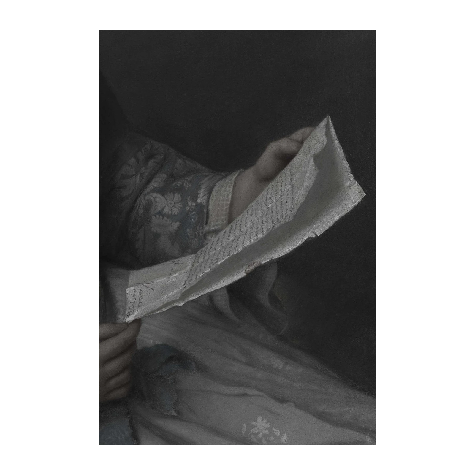 Vintage Letter Reading Woman Wall Art