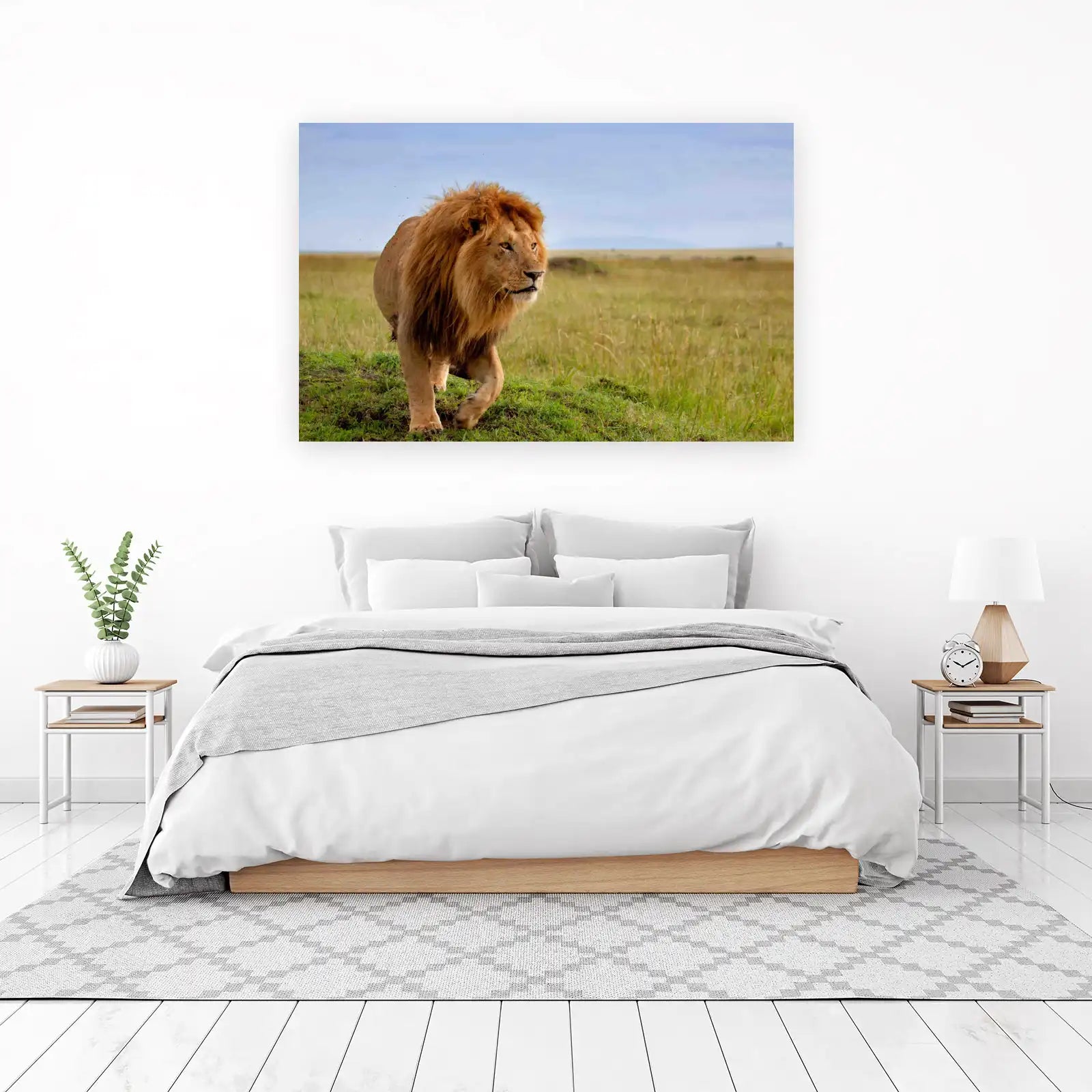 Majestic Lion Safari African Plains Wall Art