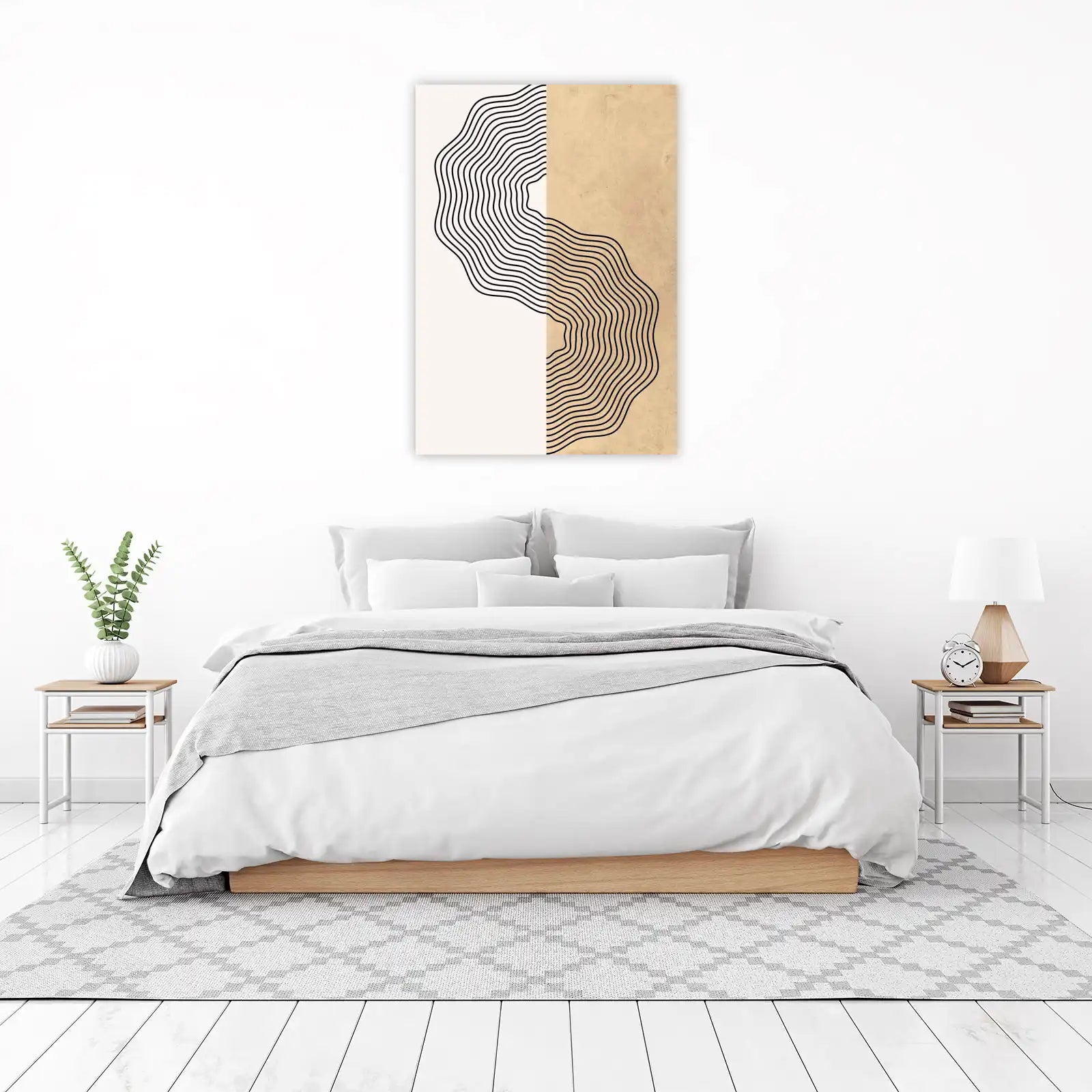 Abstract Wave Line Art Wall Art