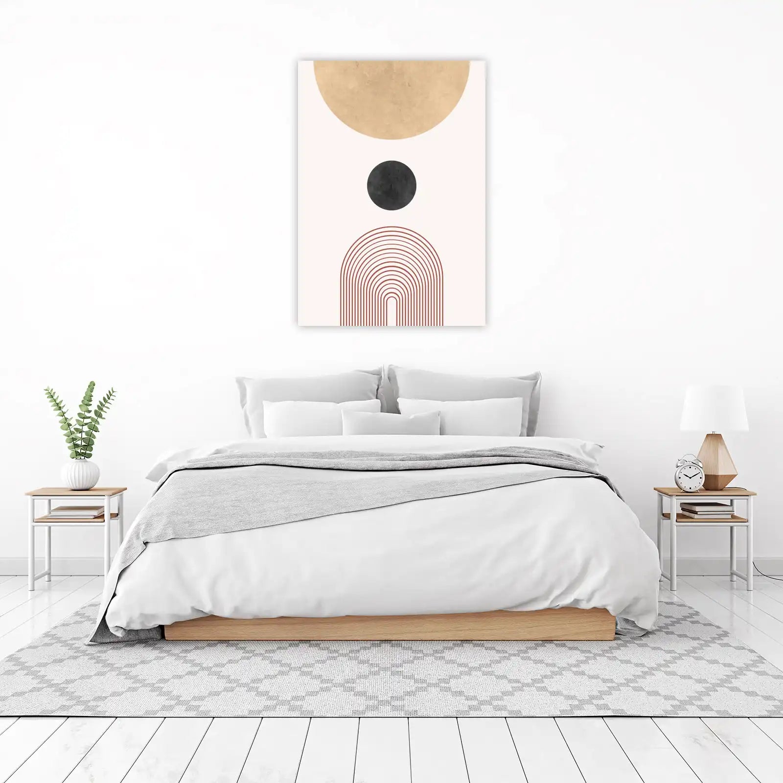 Modern Abstract Arch & Circles Wall Art