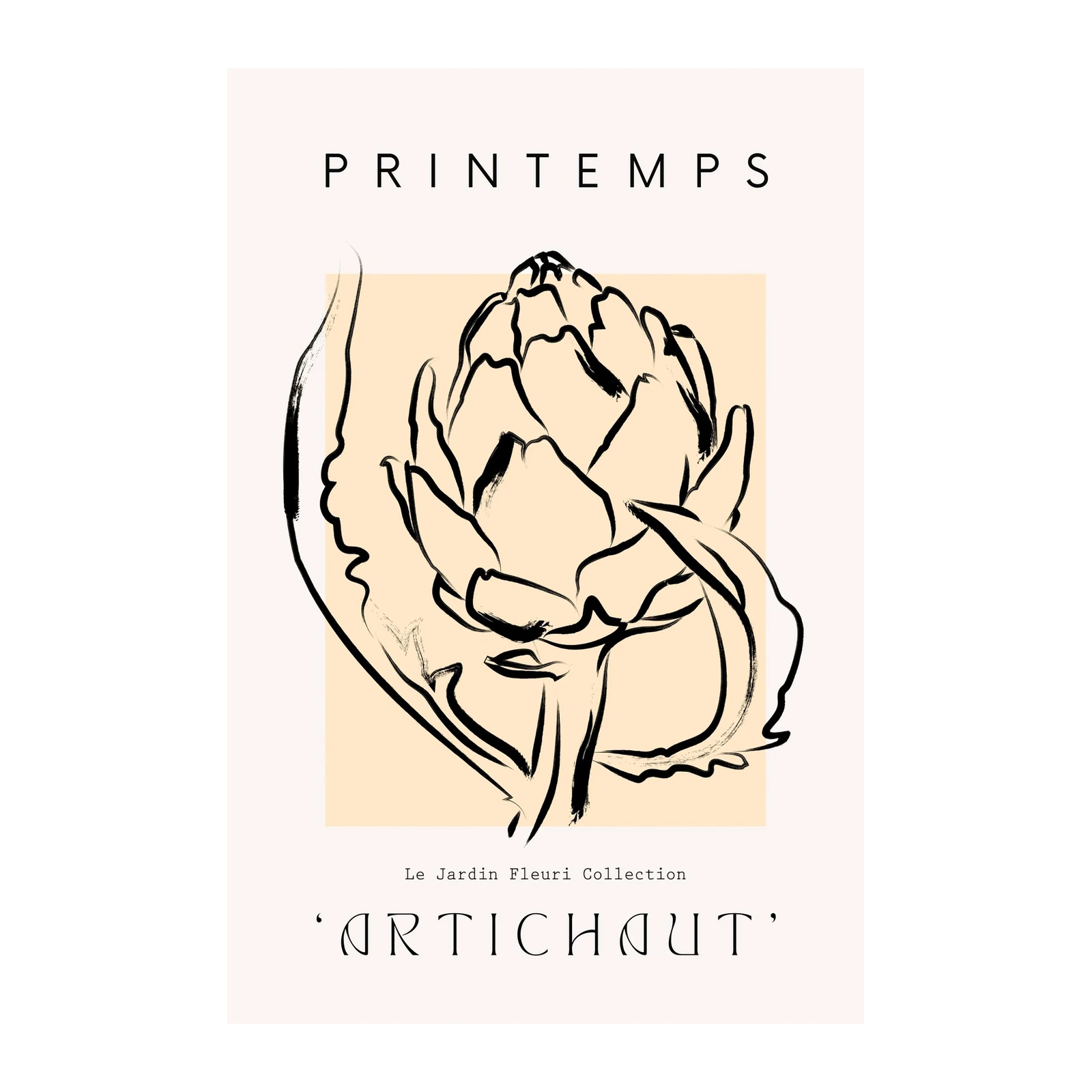 Minimalist Artichoke Botanical Wall Art