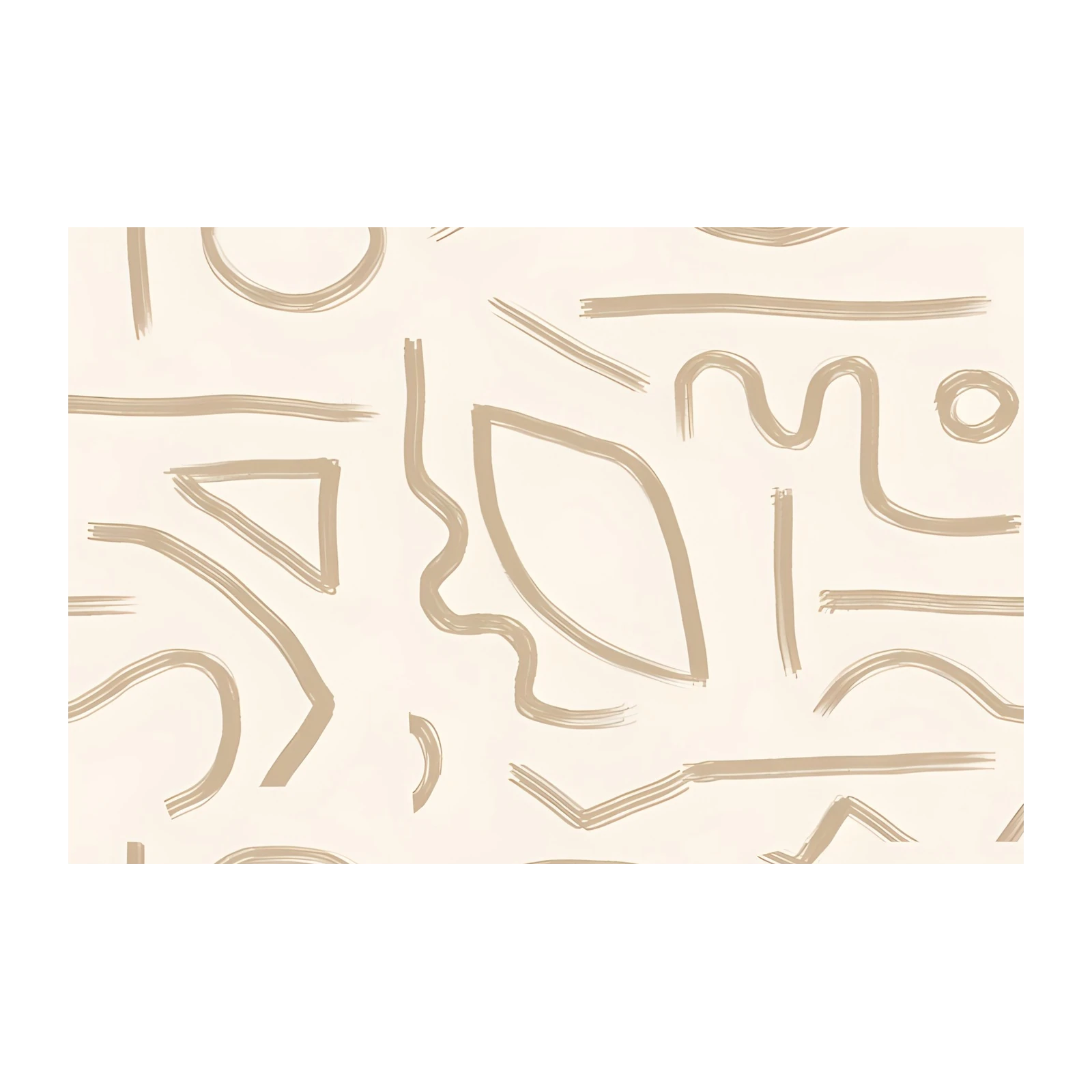 Boho Abstract Brush Strokes Wall Art