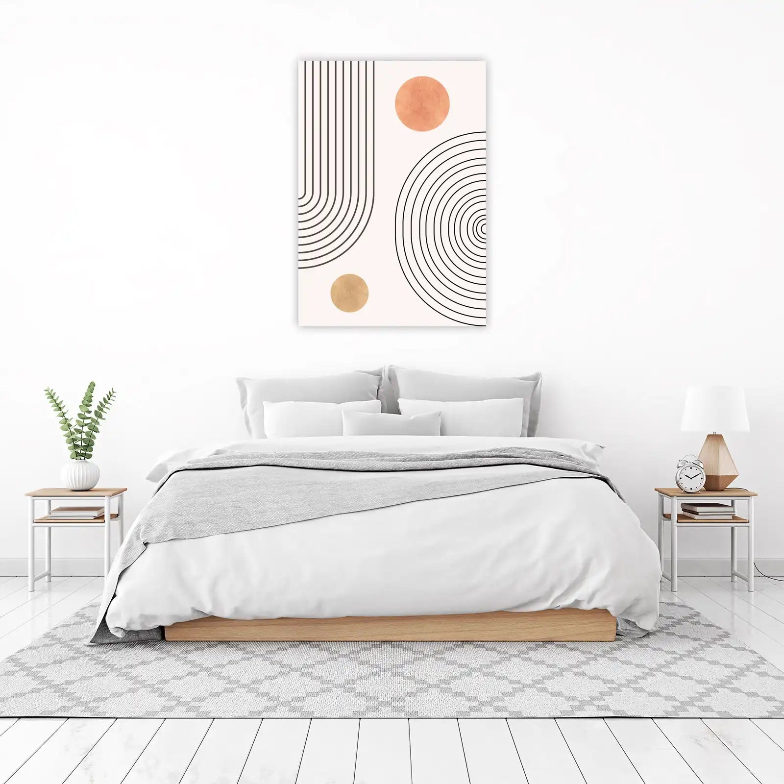 Abstract Mid-Century Geometric Arc Wall Art