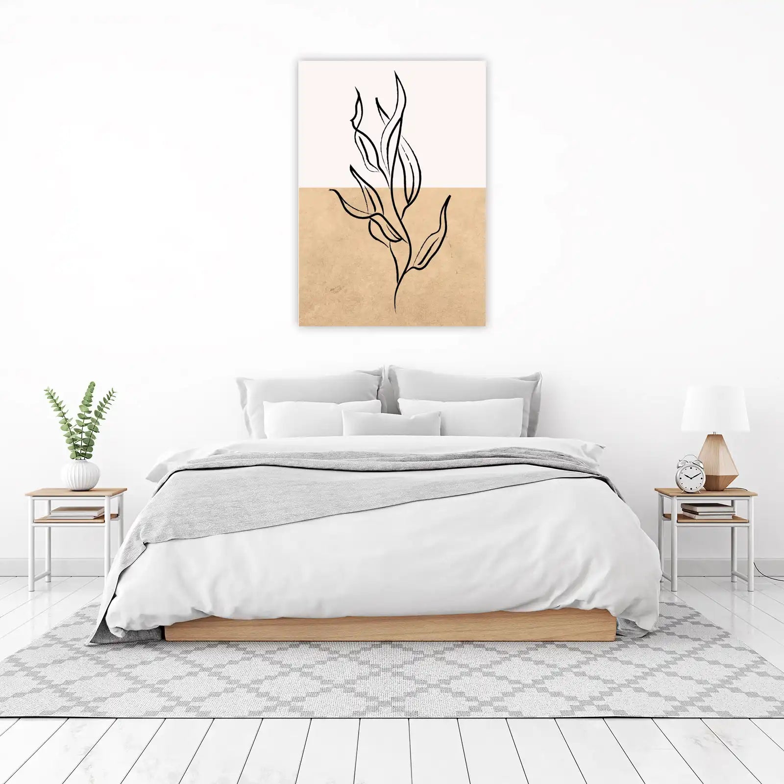 Minimalist Floral Line Art Wall Art