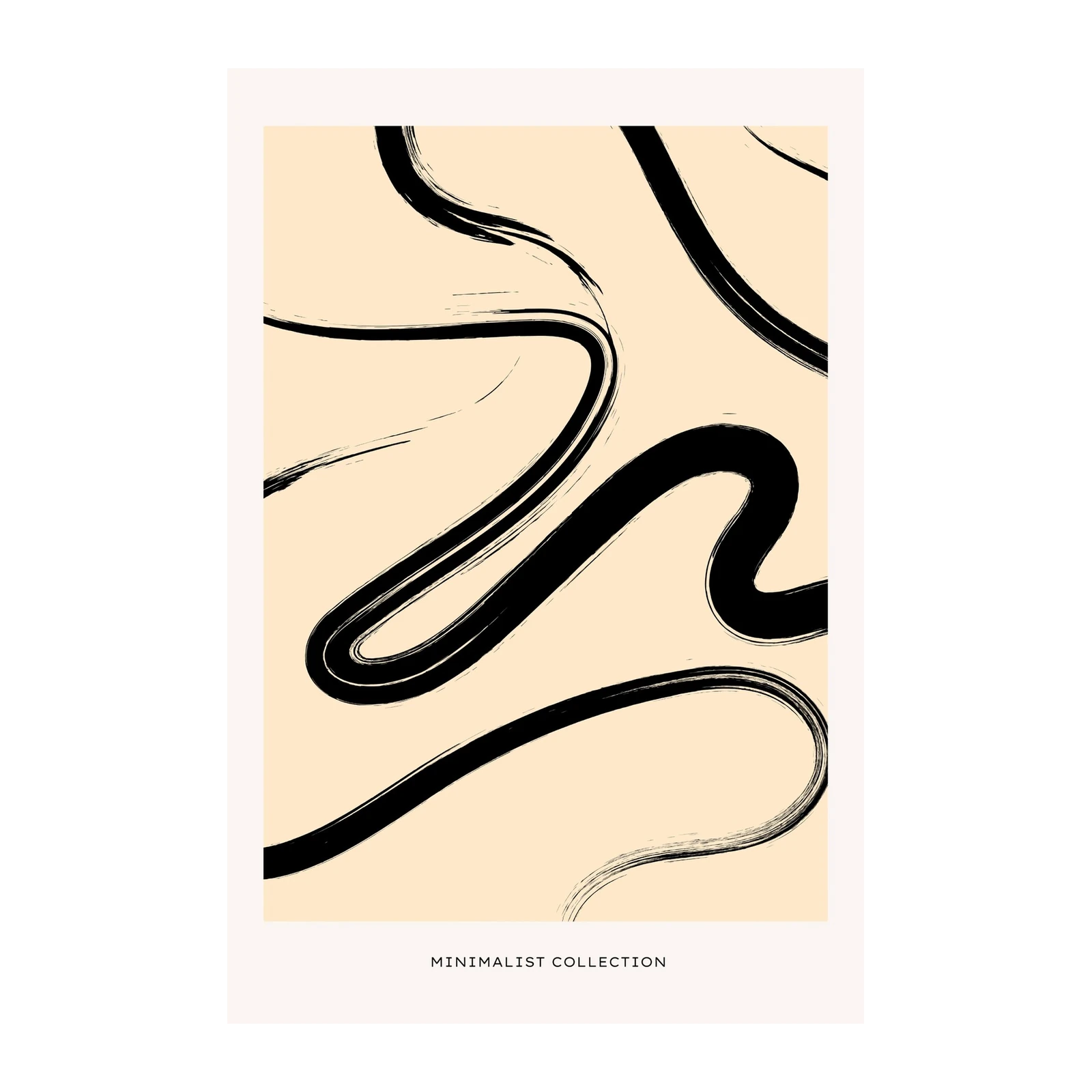 Abstract Brush Stroke Wall Art - Modern Minimalist Art