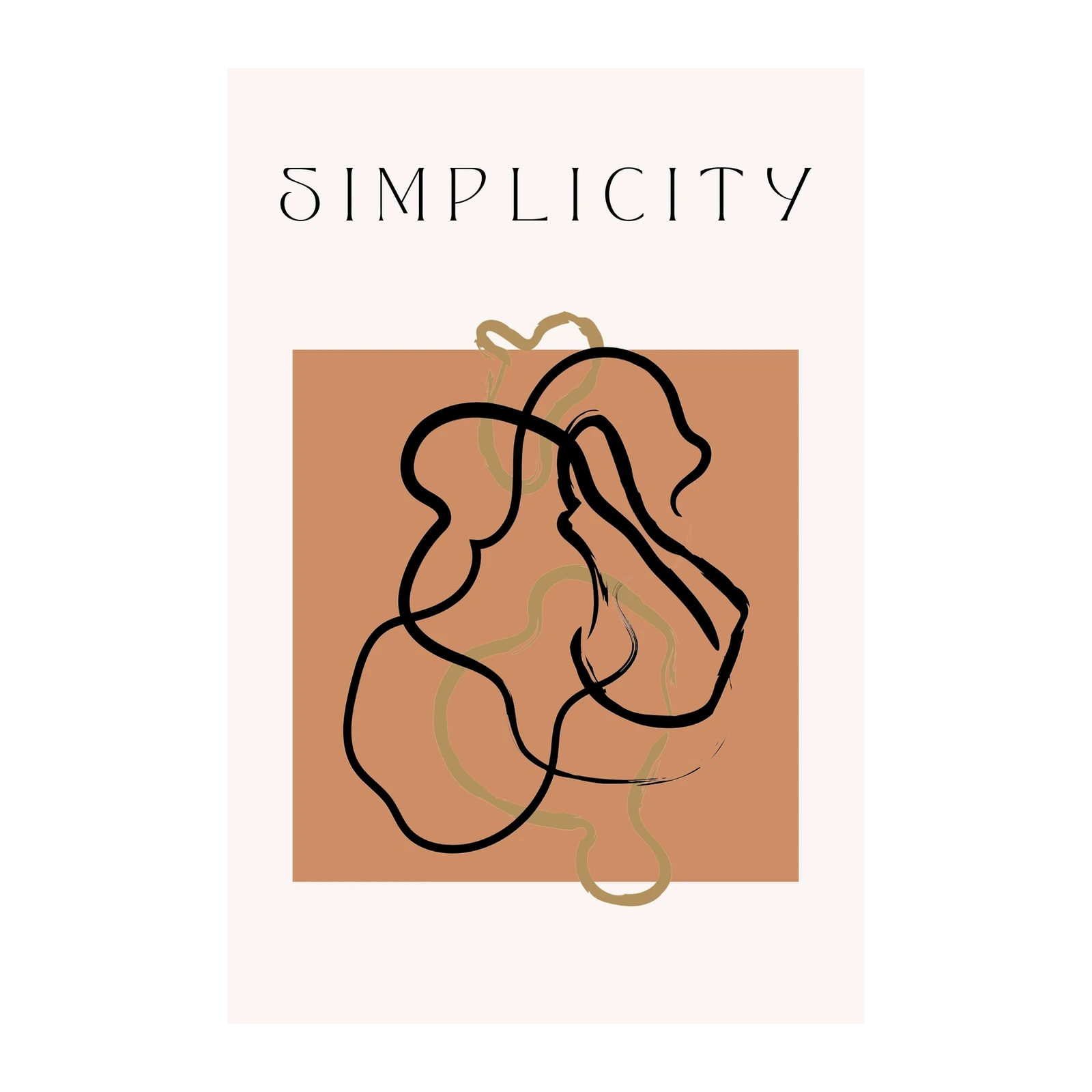Abstract Organic Lines Wall Art