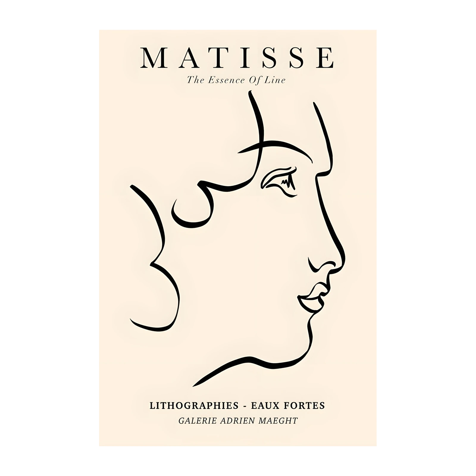 Matisse Inspired Line Art Portrait Wall Art