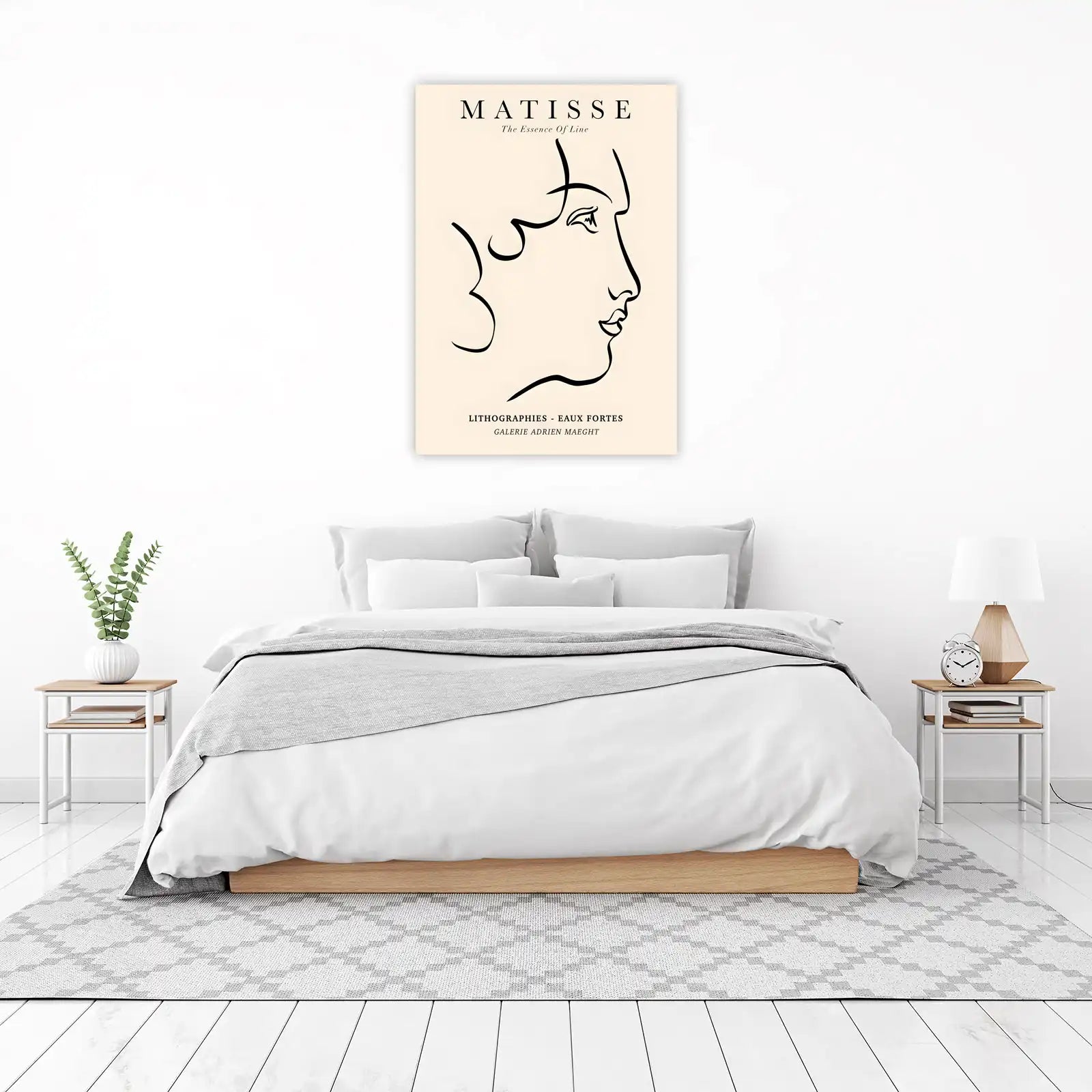 Matisse Inspired Line Art Portrait Wall Art