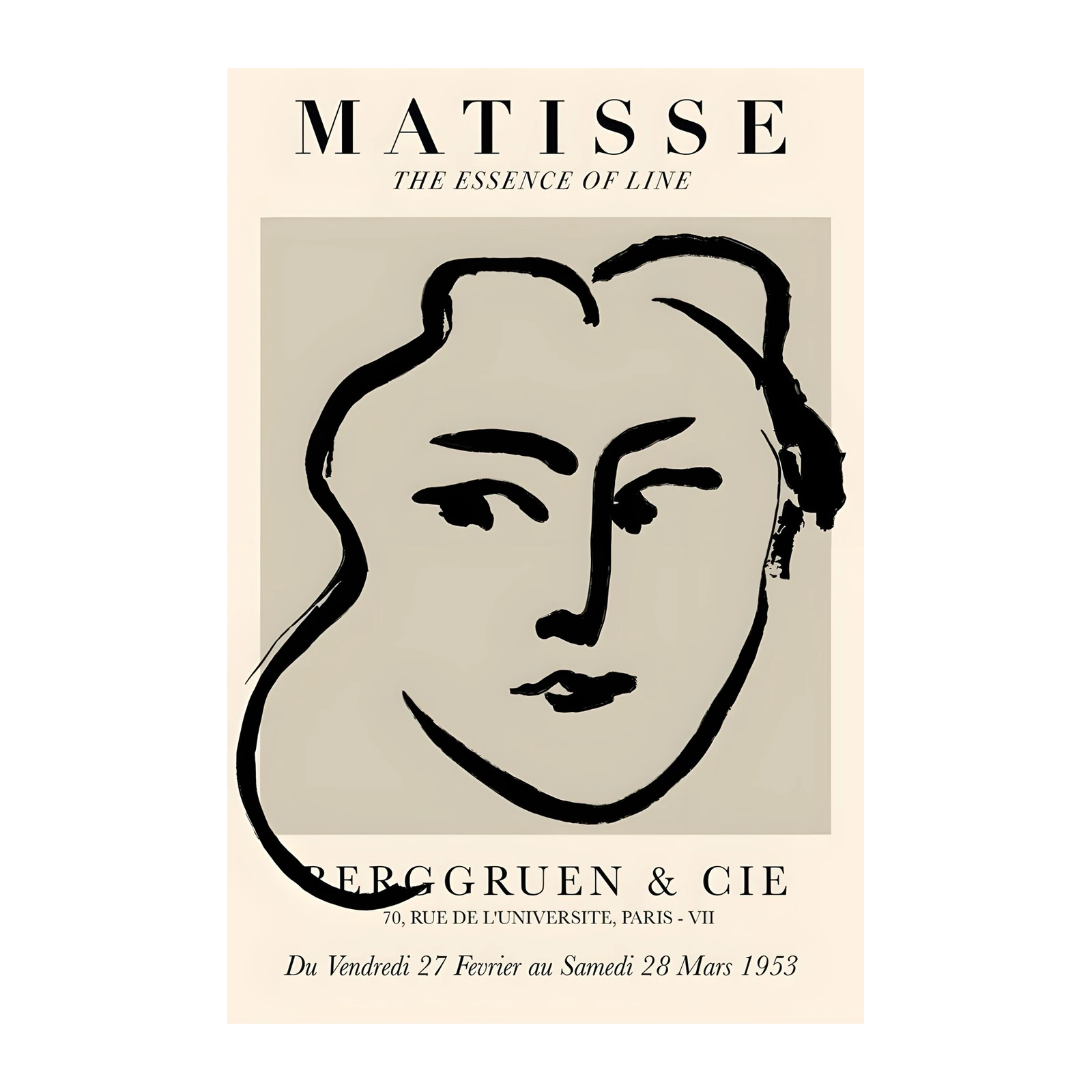 Matisse Line Art Face Wall Art