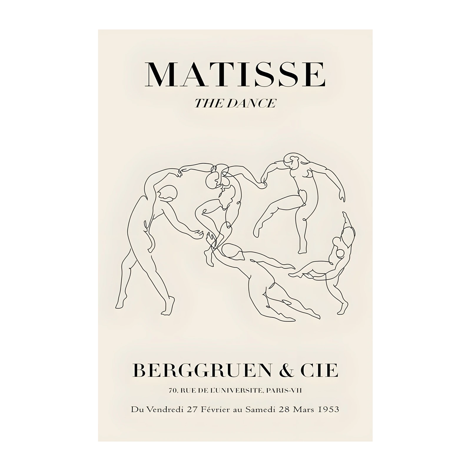 Matisse "The Dance" Minimalist Line Art Wall Art