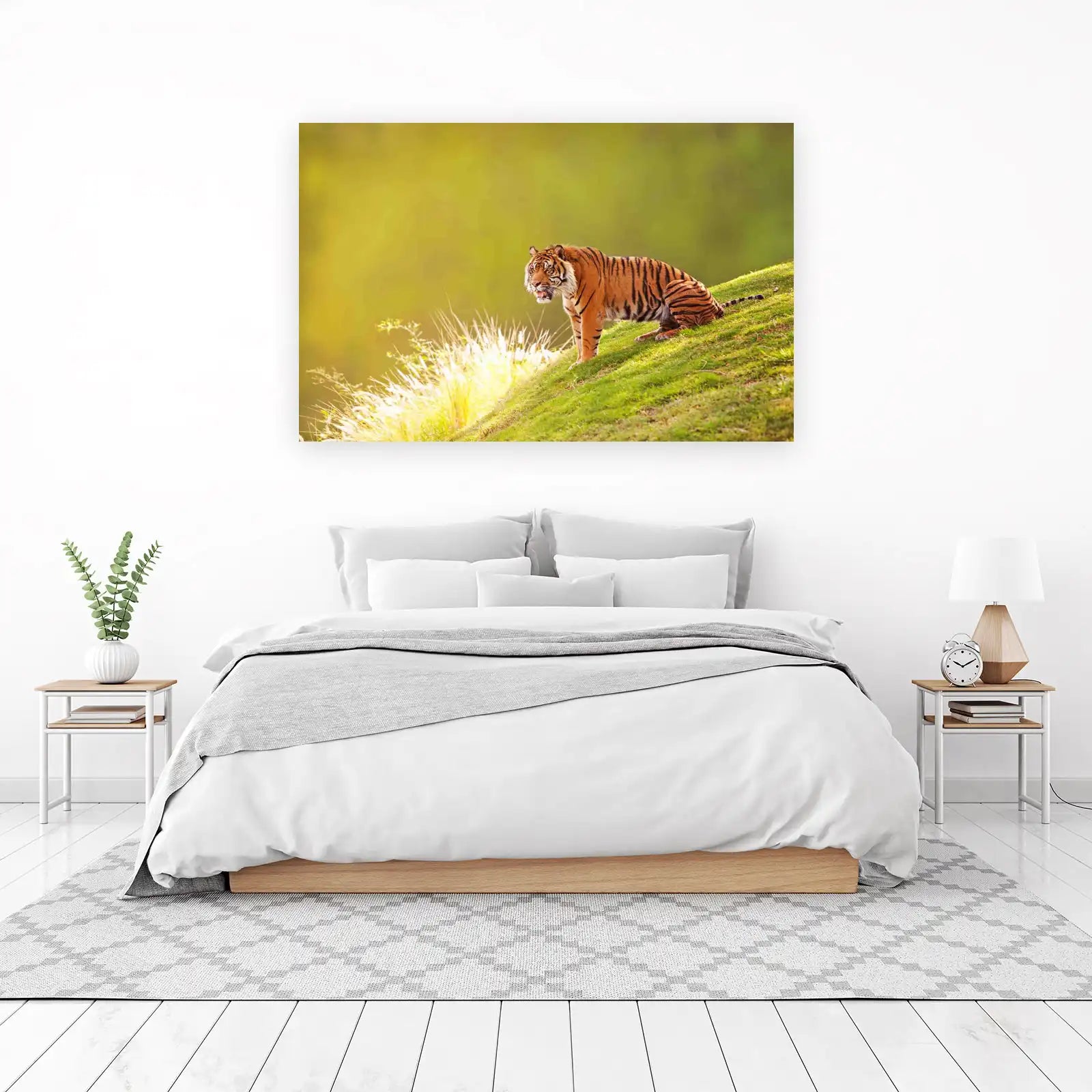 Majestic Tiger on Hillside Wall Art