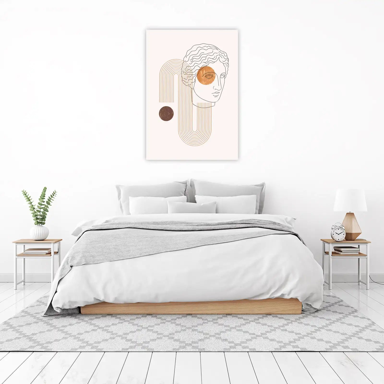 Boho Abstract Greek Bust Wall Art
