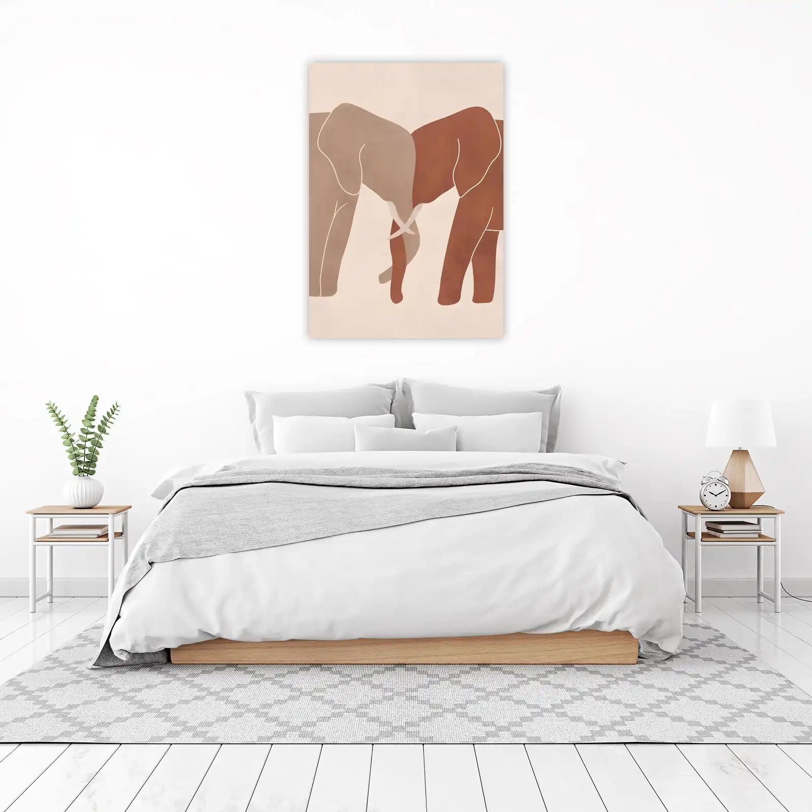 Abstract Elephants Boho Wall Art