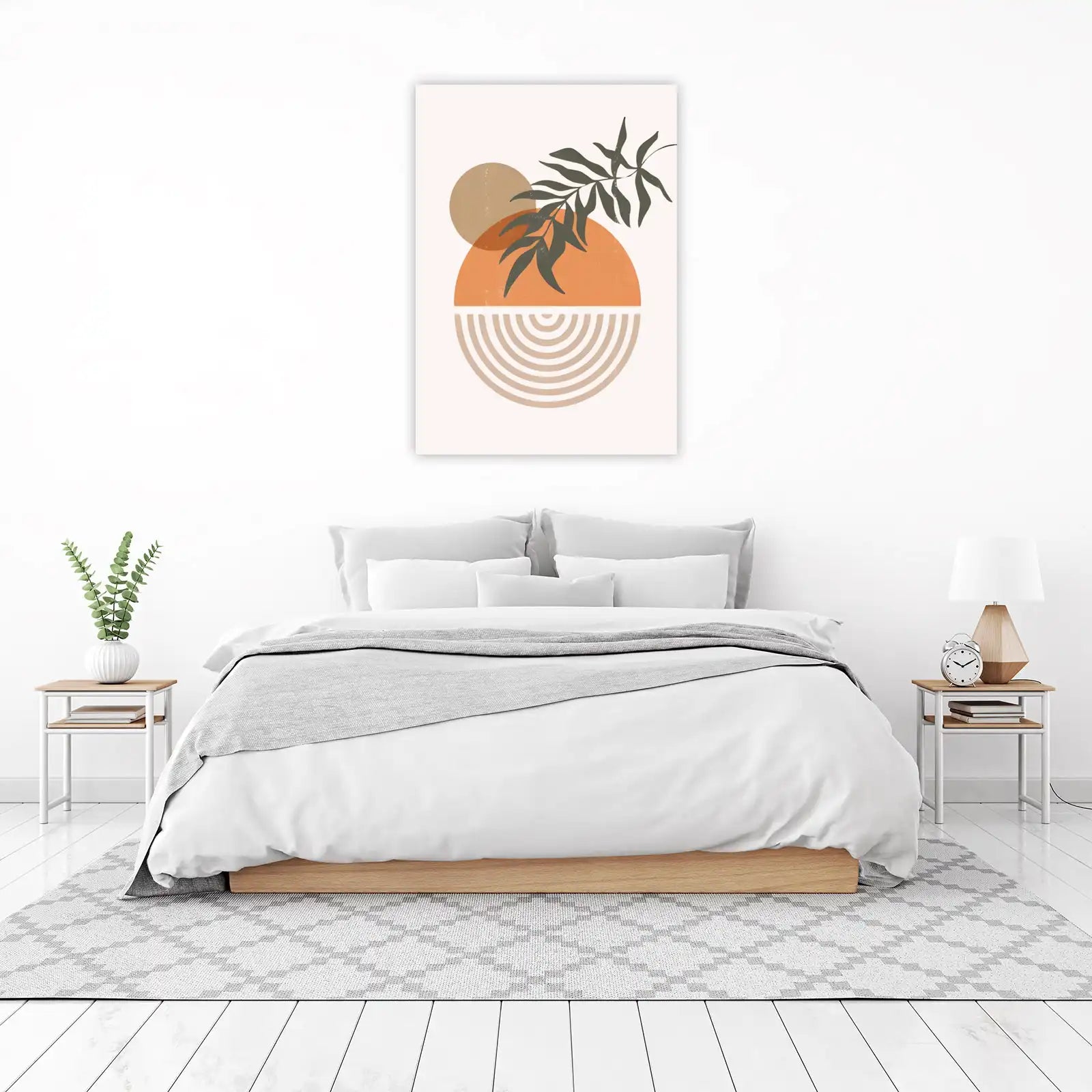 Abstract Botanical Sun Boho Wall Art