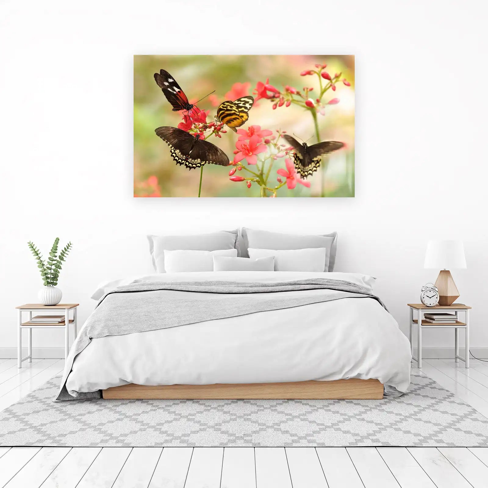 Vibrant Butterfly Garden Wall Art