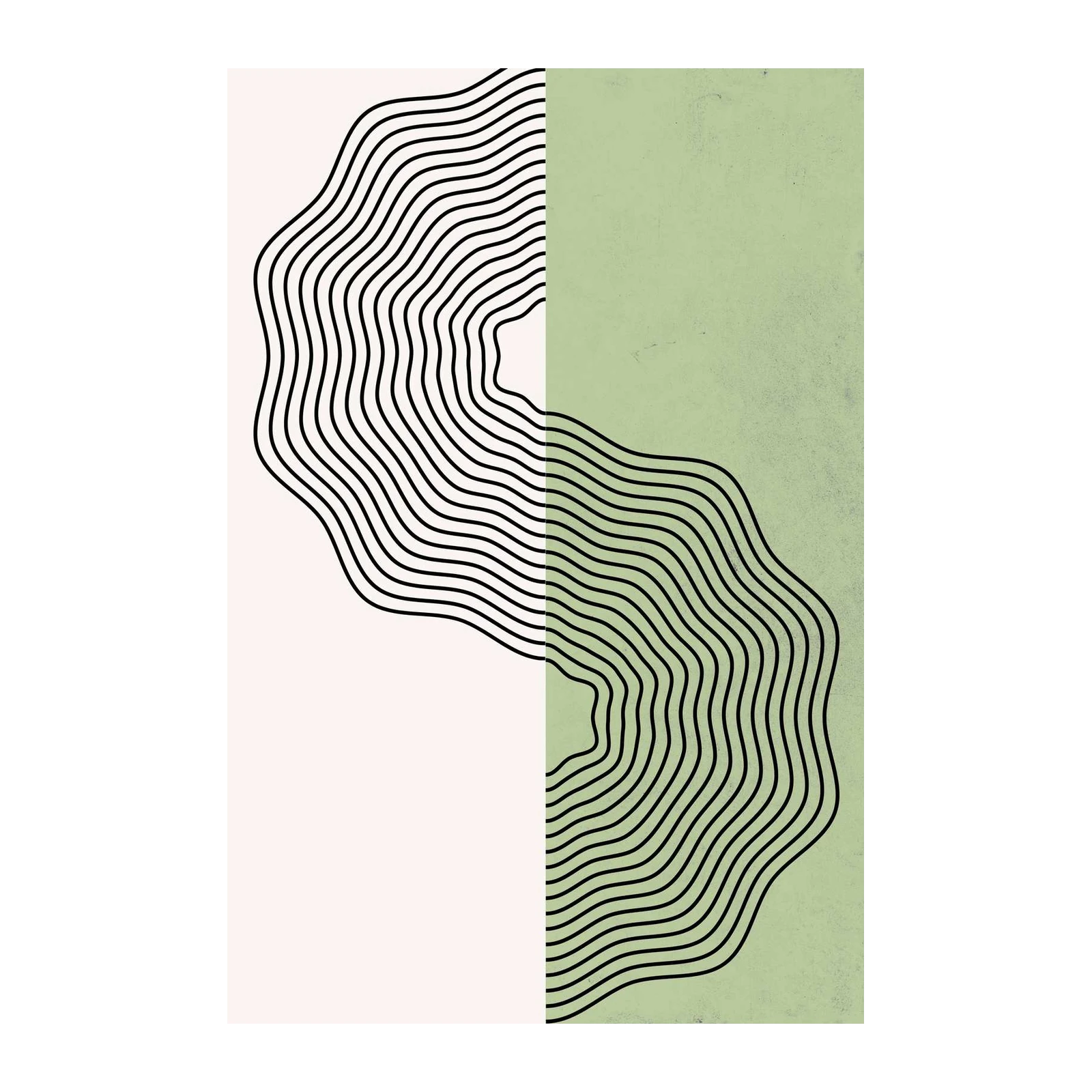 Abstract Wave Line Art Wall Art