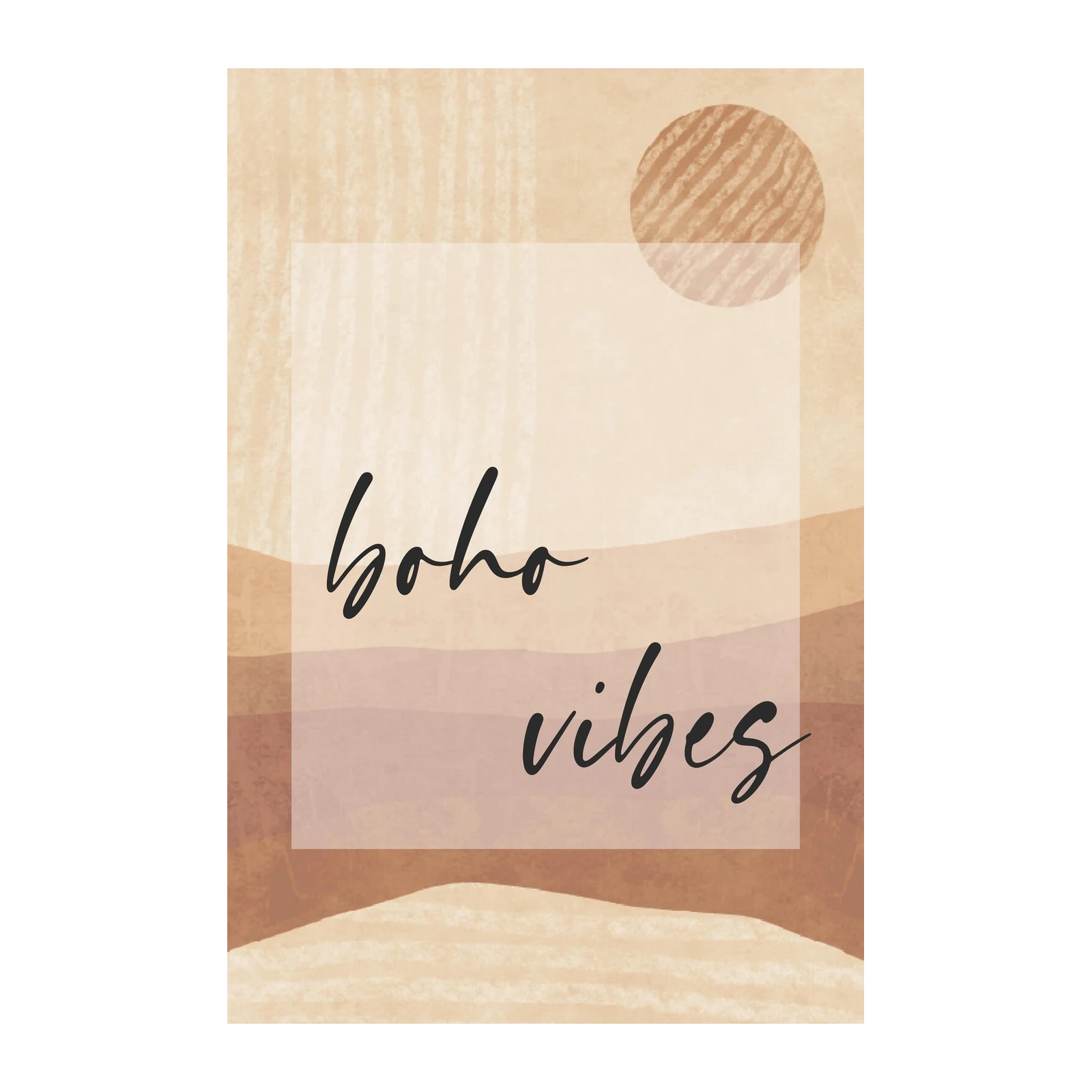 Boho Vibes Abstract Landscape Wall Art