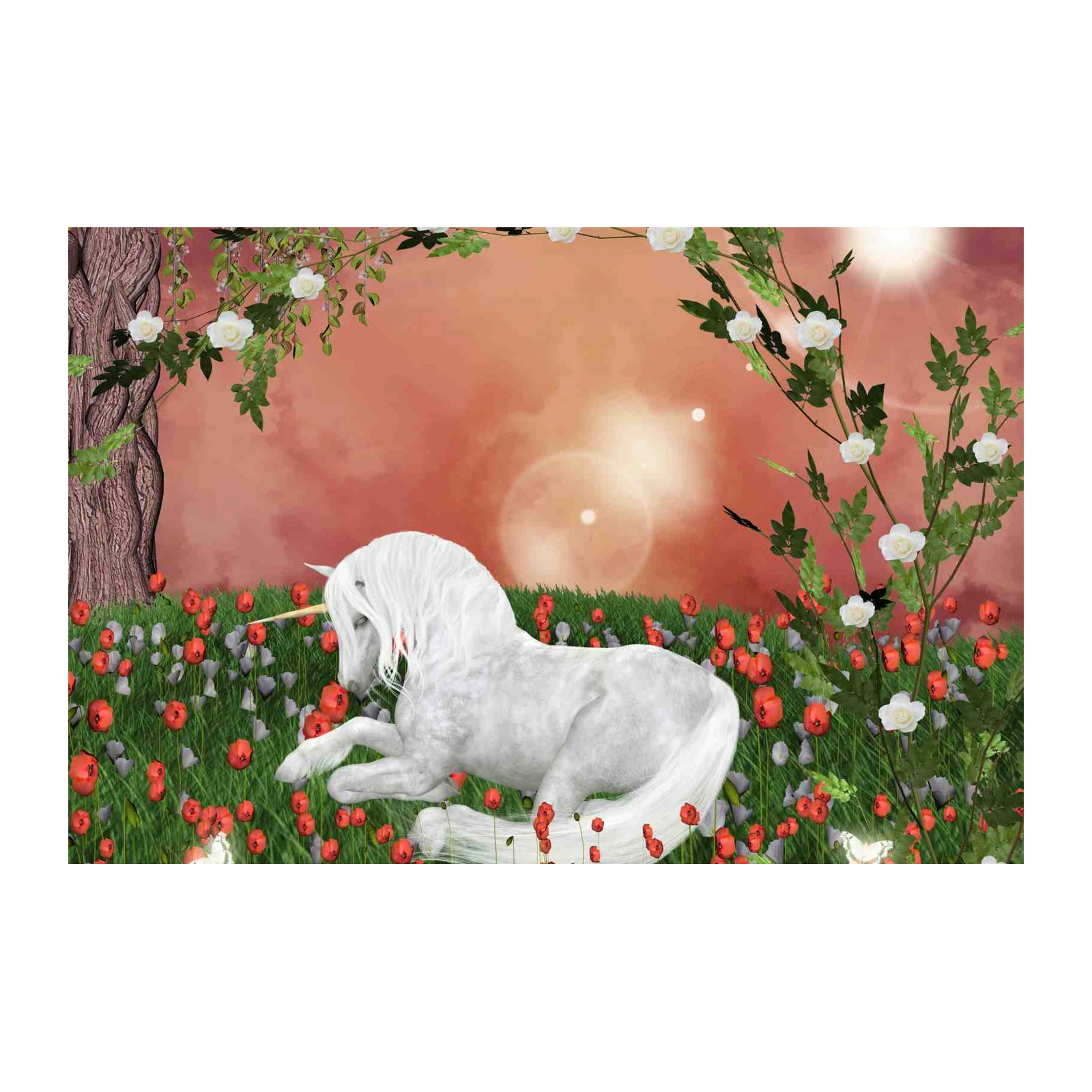 Enchanting Unicorn Meadow Wall Art