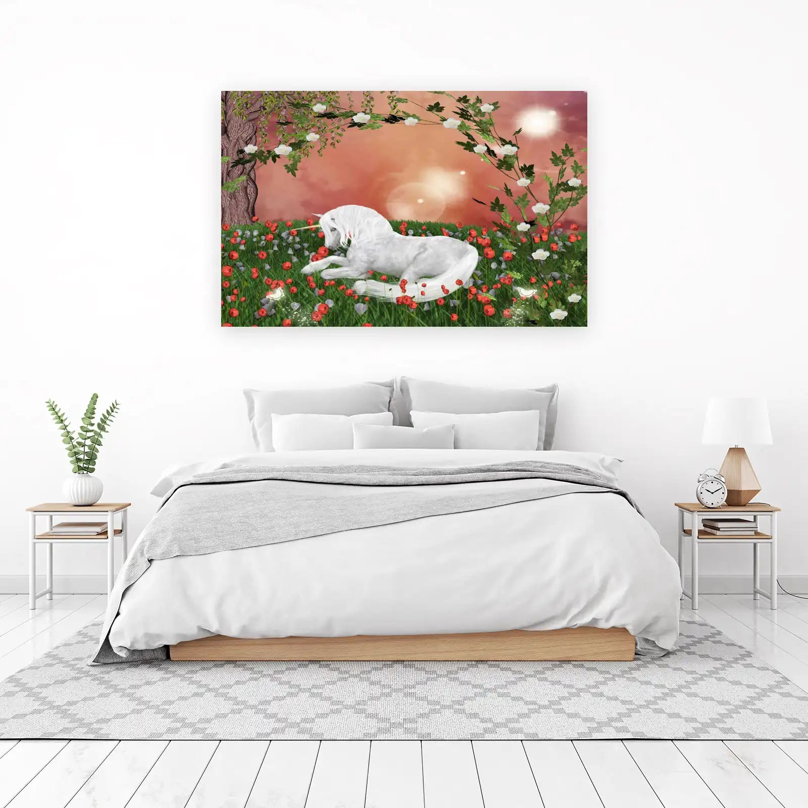 Enchanting Unicorn Meadow Wall Art