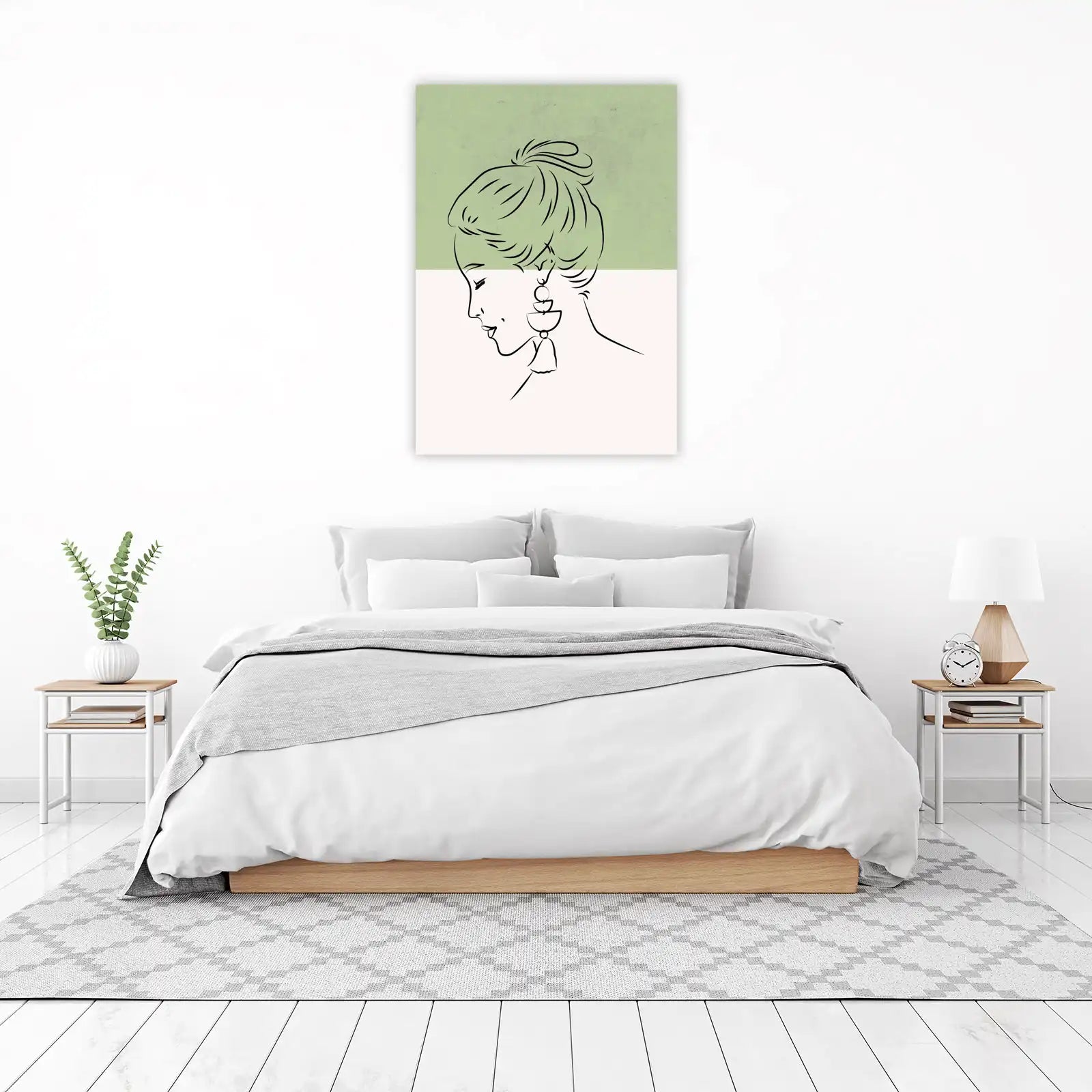 Elegant Woman Line Art Wall Art