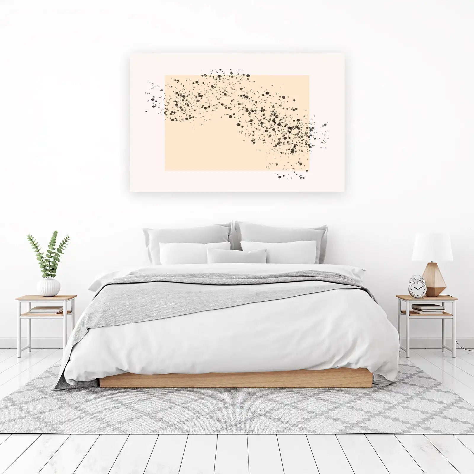 Abstract Splatter Beige Minimalist Wall Art