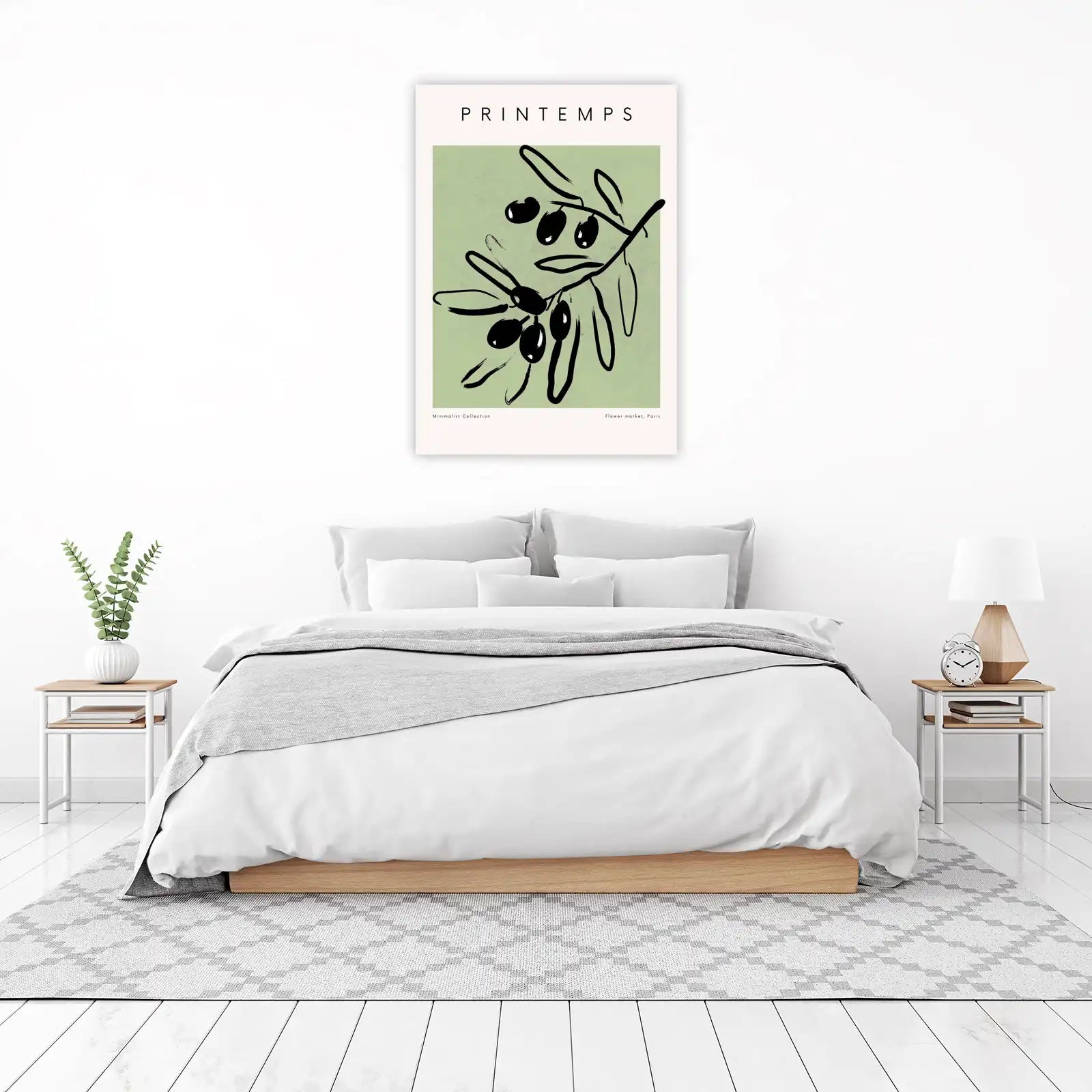 Minimalist Olive Branch Wall Art