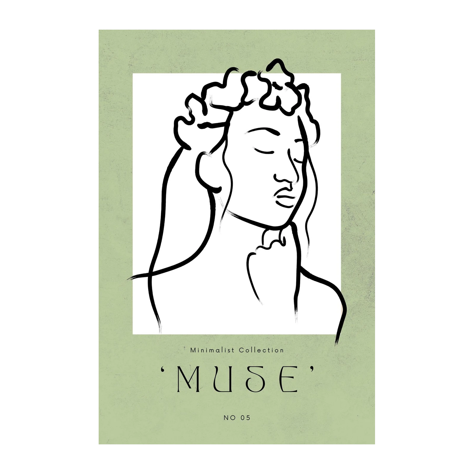 Elegant 'Muse' Line Art Wall Art