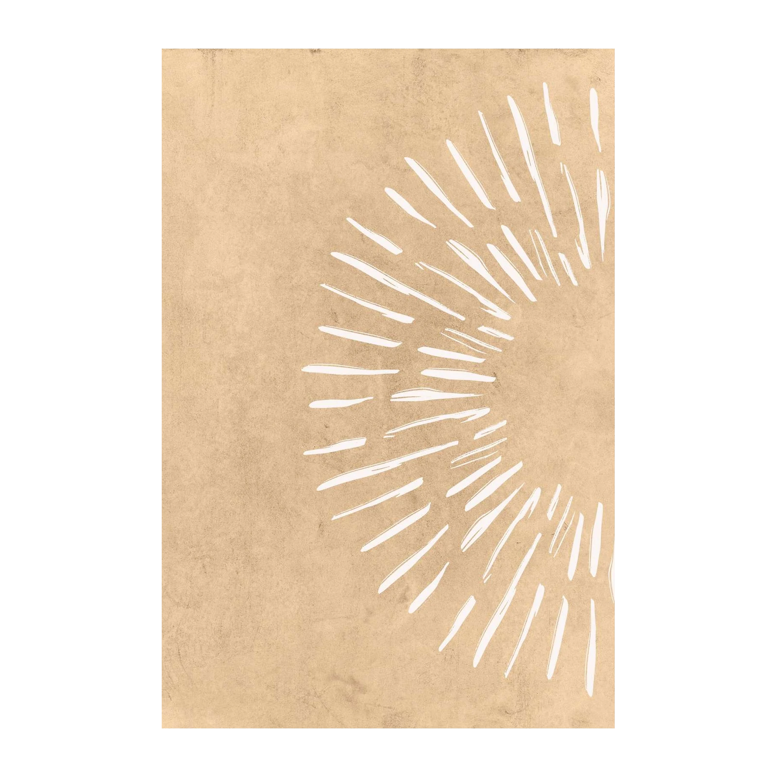 Boho Sunburst Beige Wall Art
