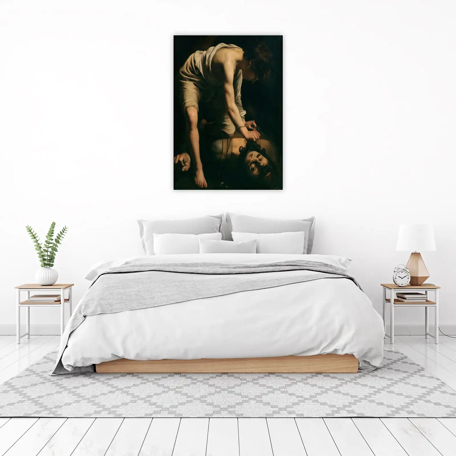 David with the Head of Goliath Baroque Wall Art