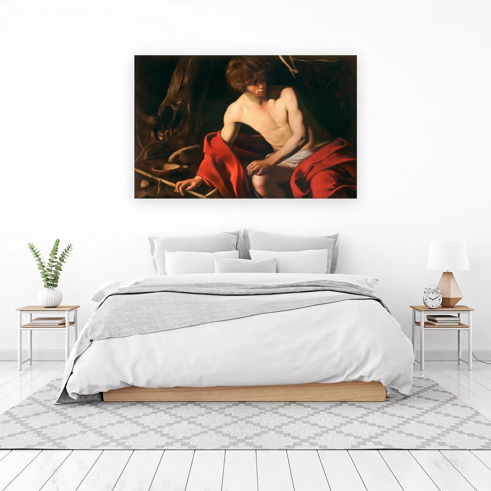 Baroque Figure Red Drape Wall Art