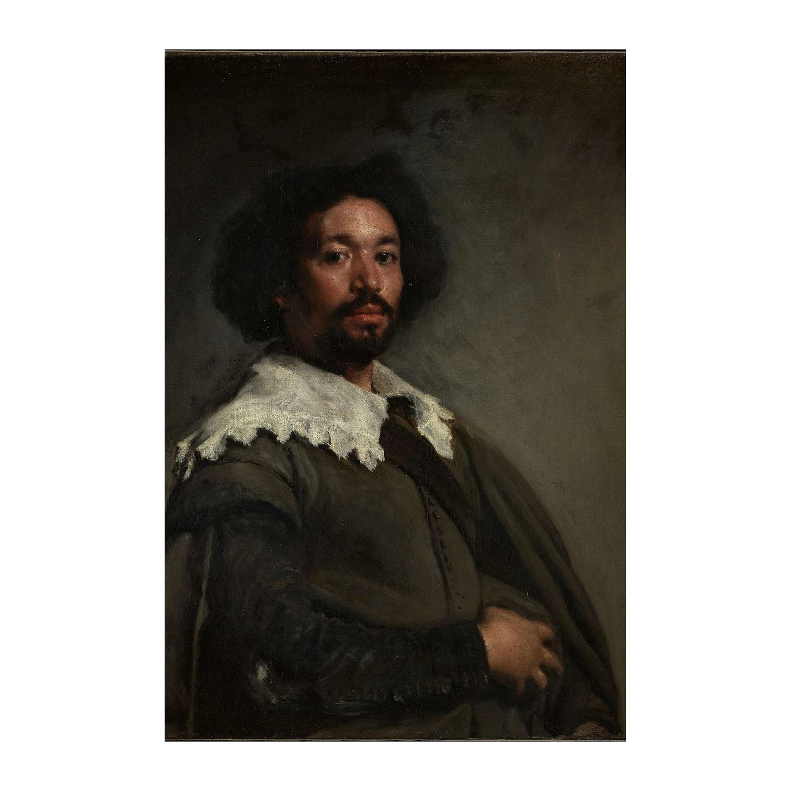 Old Master Portrait with Lace Collar Wall Art