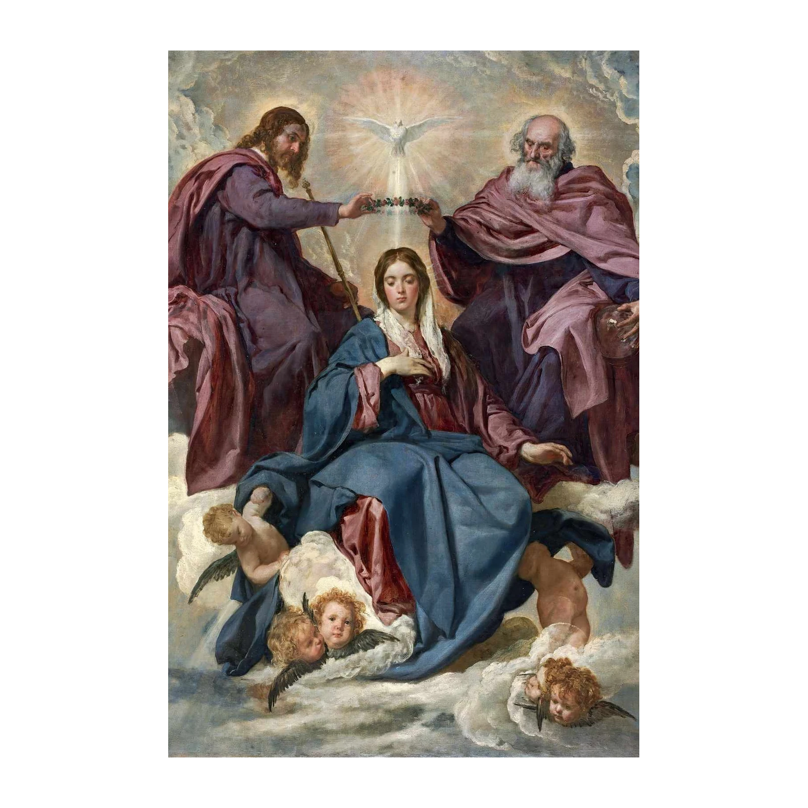 Divine Coronation Religious Art Wall Art