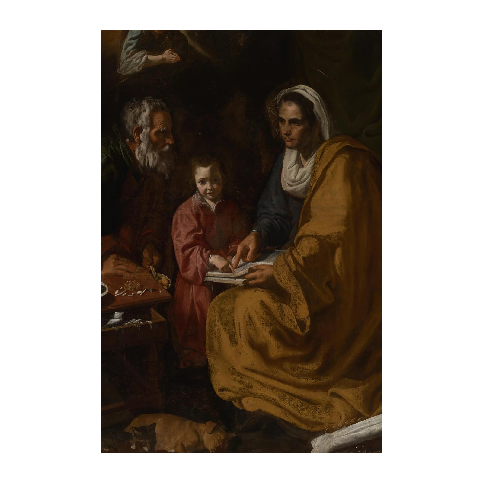 Classic Family Reading Scene Wall Art